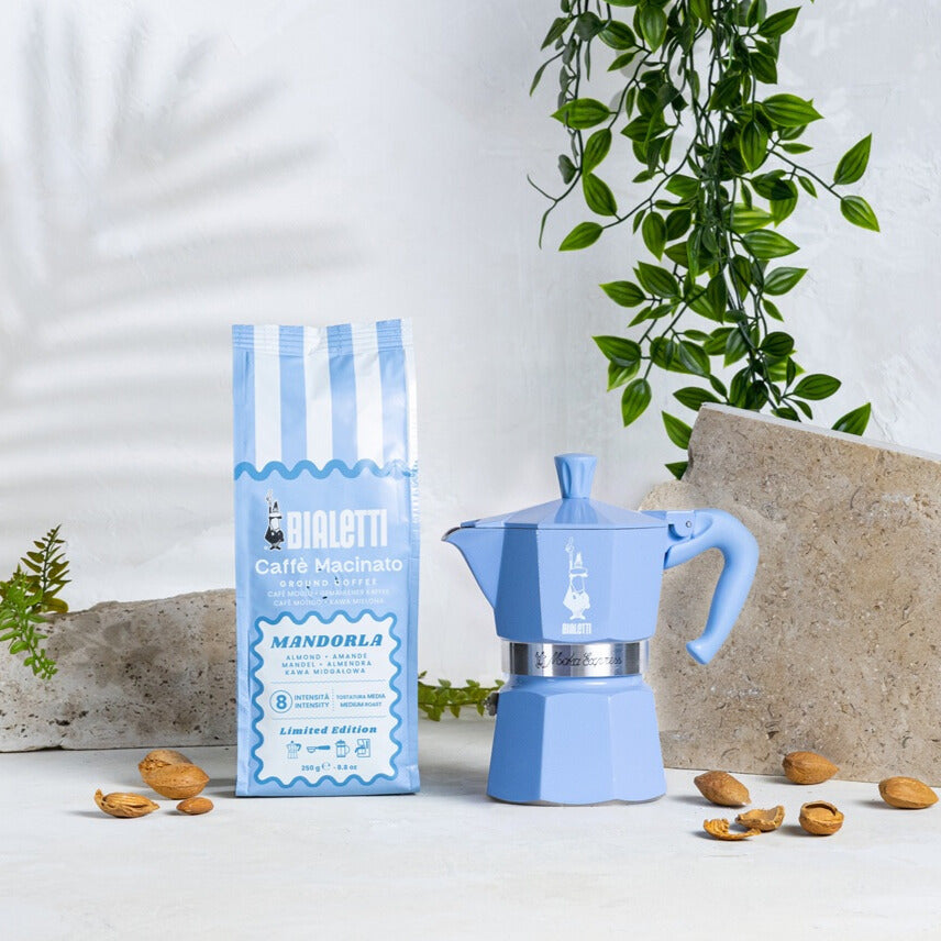 Bialetti Caffè Macinato Mandorla Iced Coffee Gift Set – 250 g