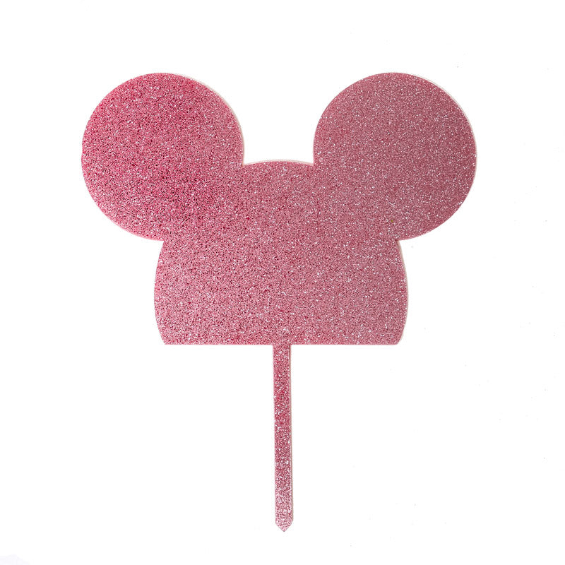 Sugar Crafty Mouse Cake Topper Pink