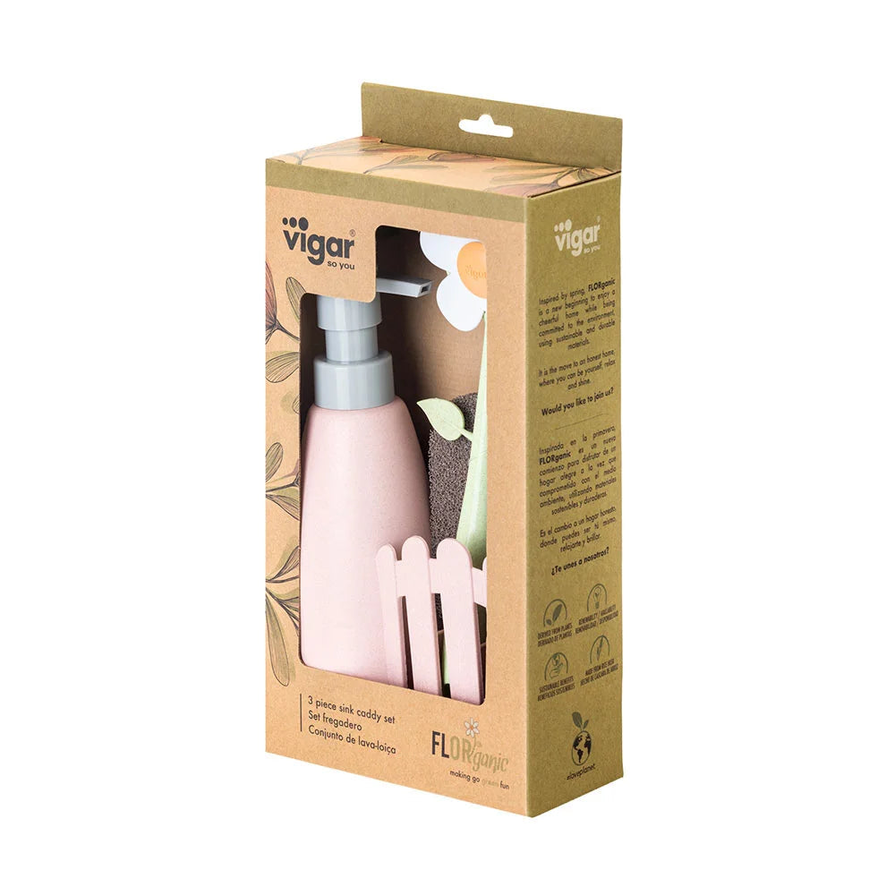 Florganic Sink Caddy Set + Dispenser