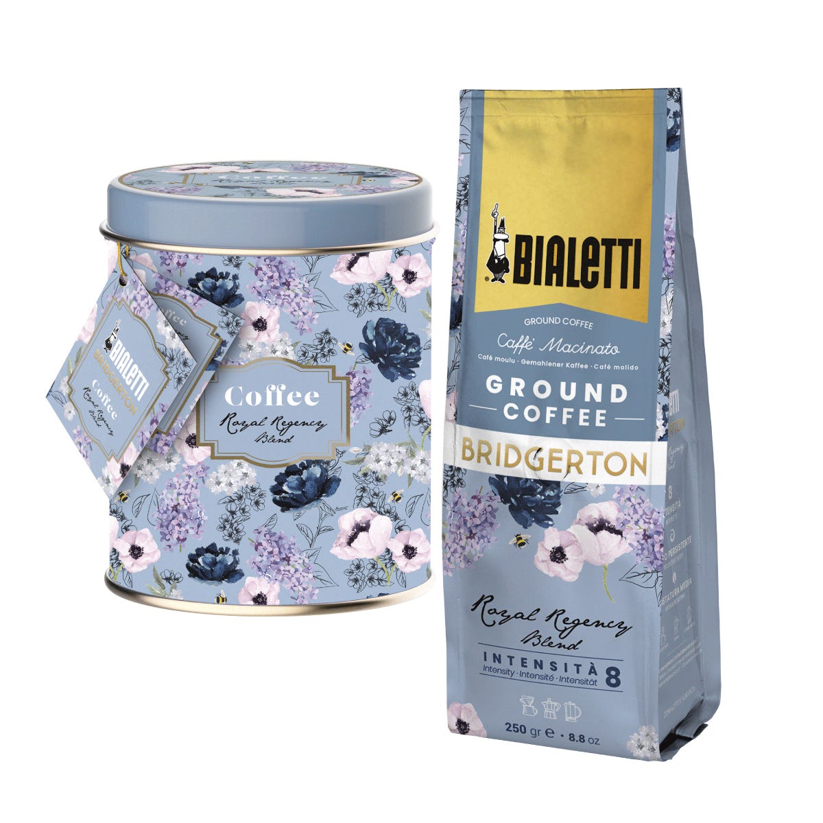 Bialetti Bridgerton Gift Tin – Perfetto Moka Royal Regency Ground Coffee 250 g