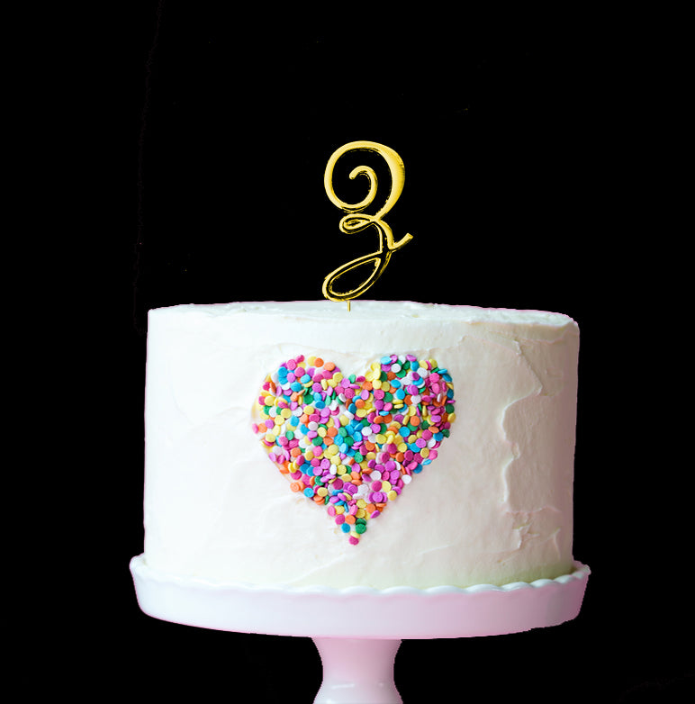 Sugar Crafty Cake Topper Letter Z Gold 7cm