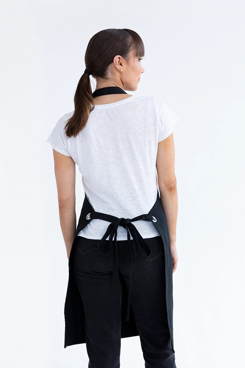 Aussie Chef Cantine Bib Apron - Black