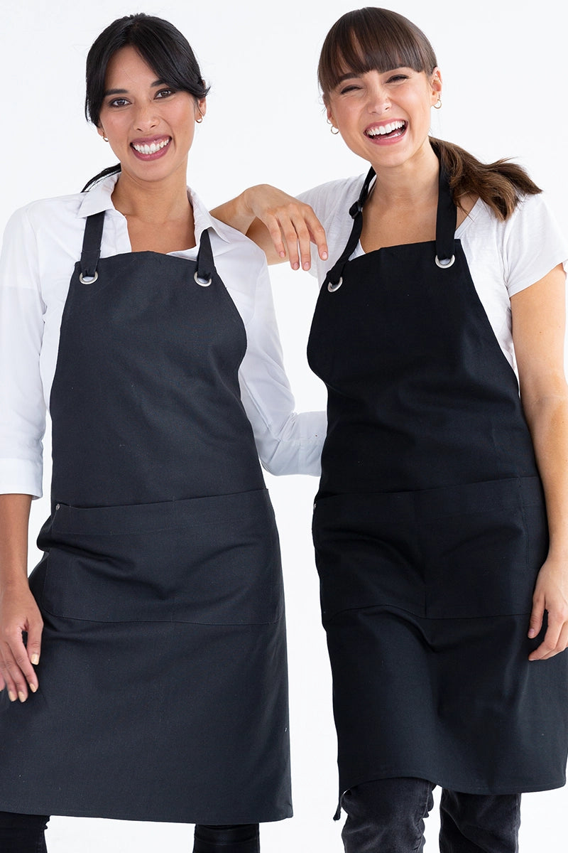 Aussie Chef Cantine Bib Apron - Dark Grey