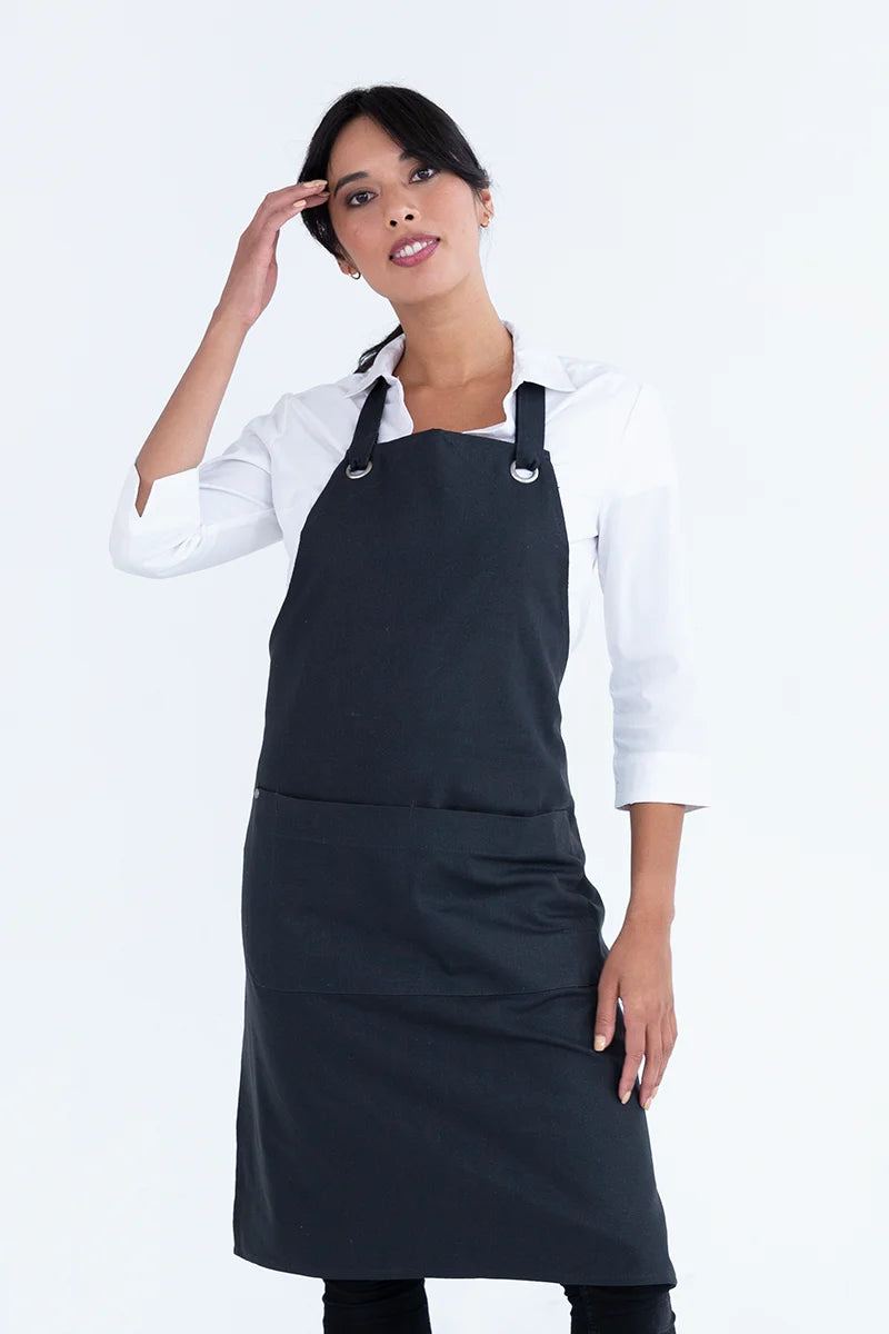 Aussie Chef Cantine Bib Apron - Dark Grey