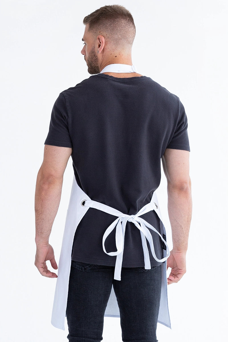 Aussie Chef Cantine Bib Apron - White