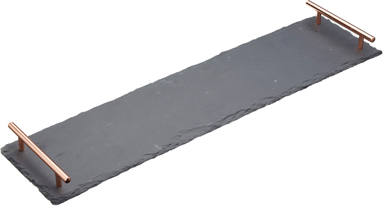Artesà Slate Serving Platter with Copper Handles 60cm