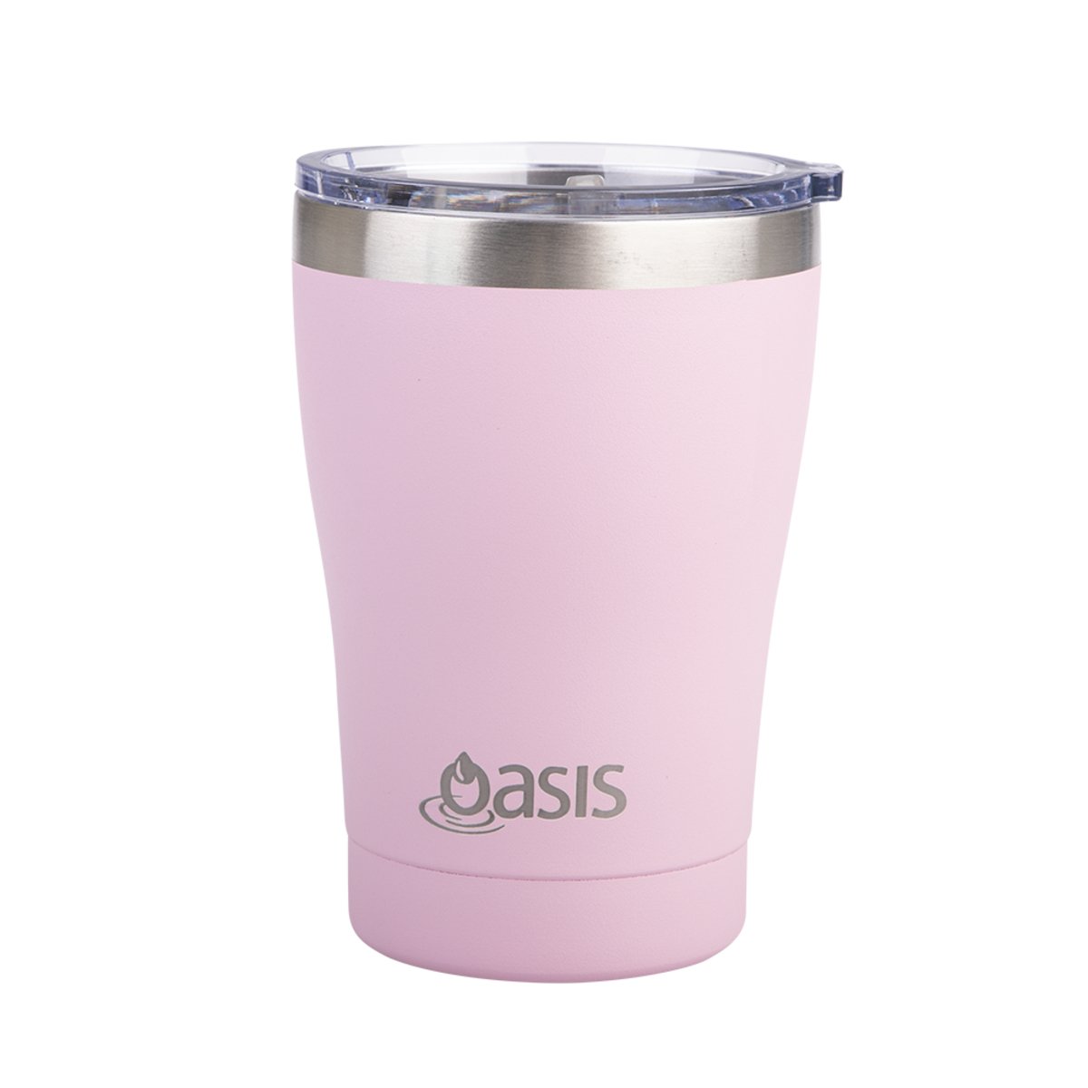 Oasis Stainless Steel Double Wall Insulated Travel Cup 350ml - Carnation