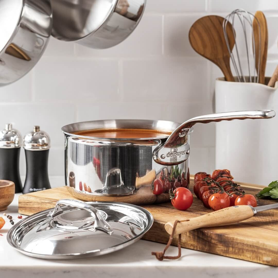de Buyer Affinity Stainless Steel Saucepan with Lid 16cm