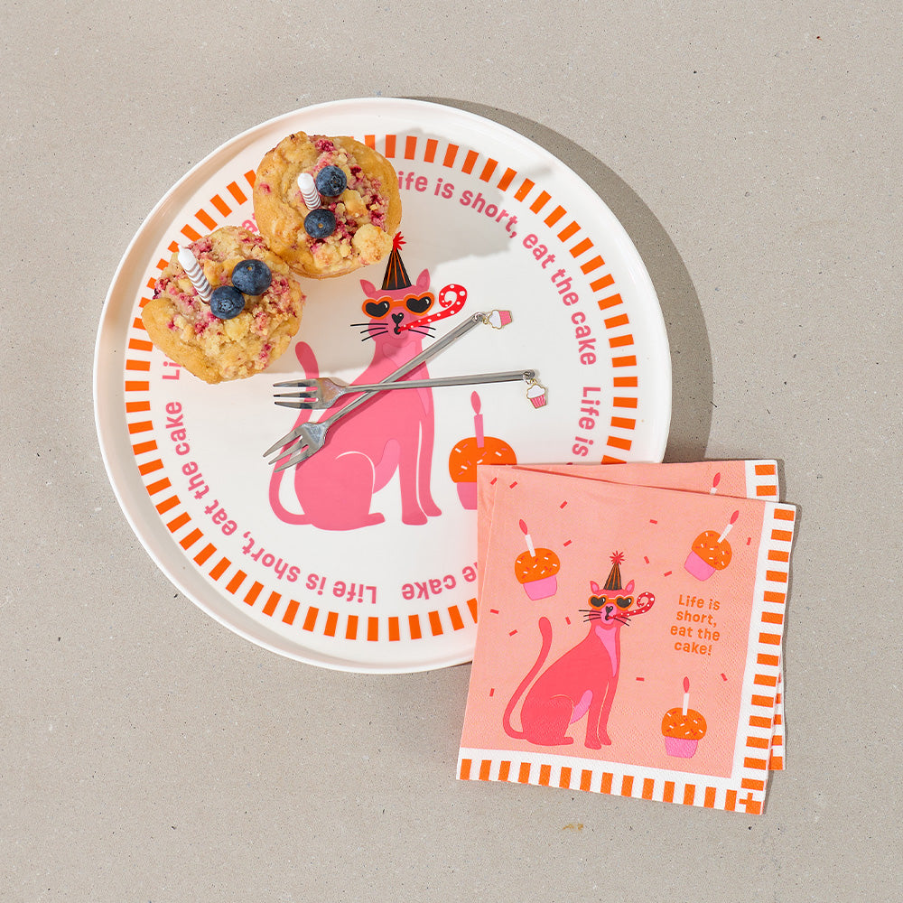 Annabel Trends Serving Plate Life is Short Eat The Cake