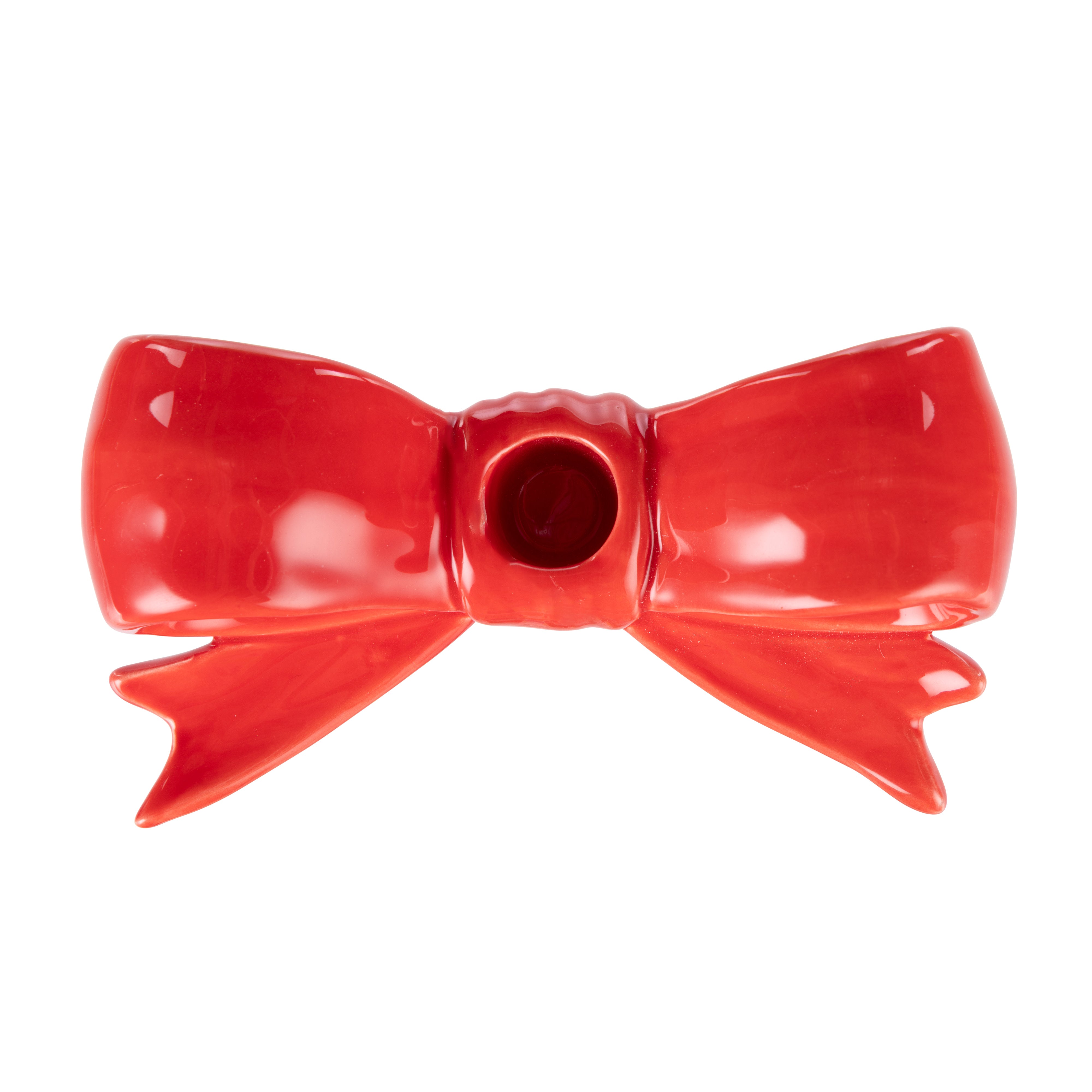Emporium Saylor Bow Candle Holder Red