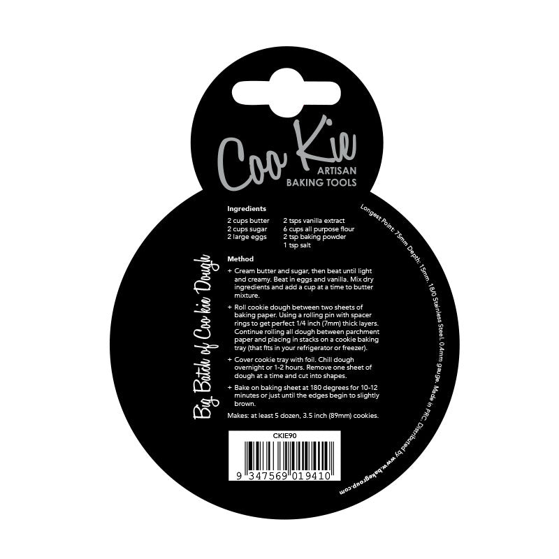 Coo Kie Round Cookie Cutter 75mm