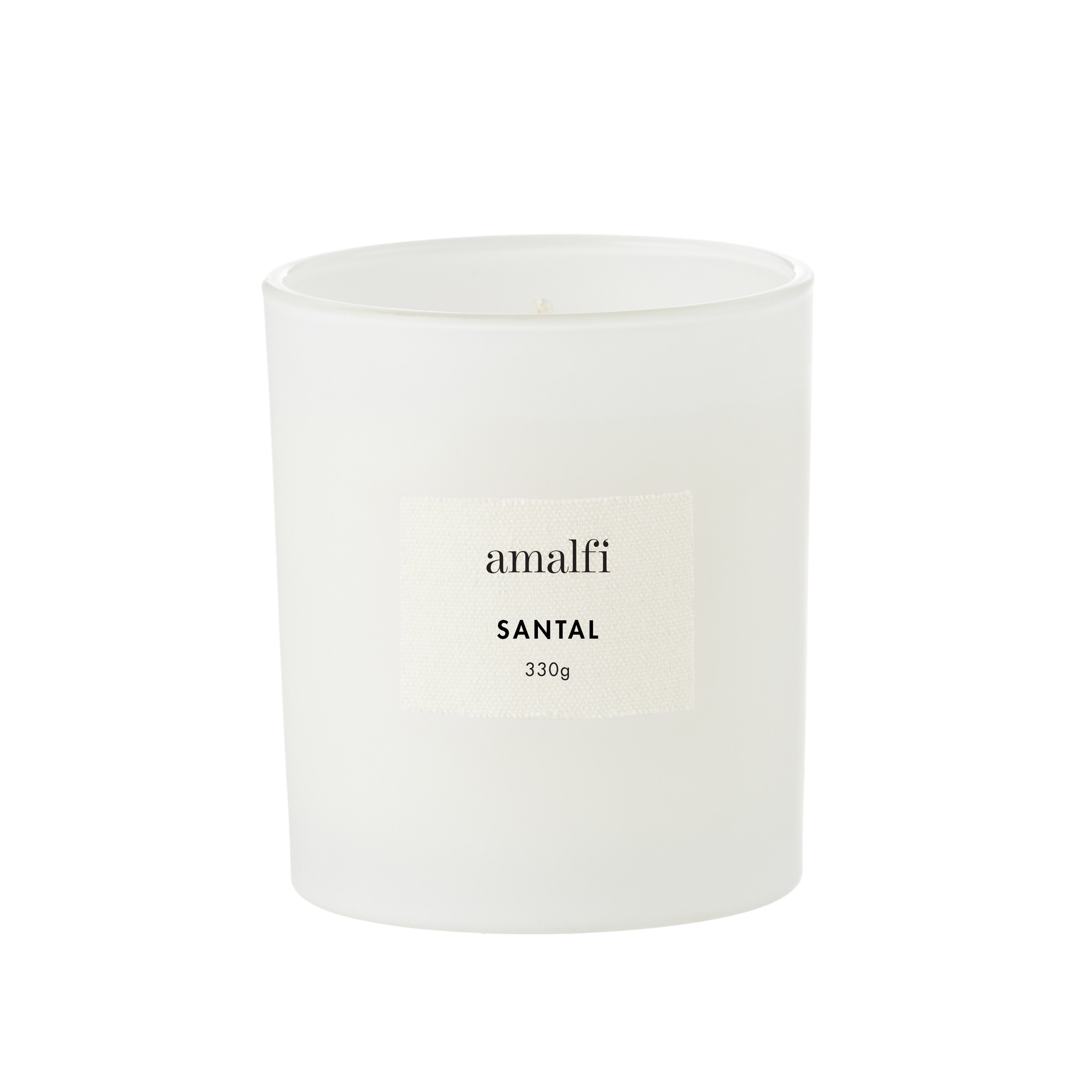 Amalfi Santal Scented Soy Wax Candle 330g White