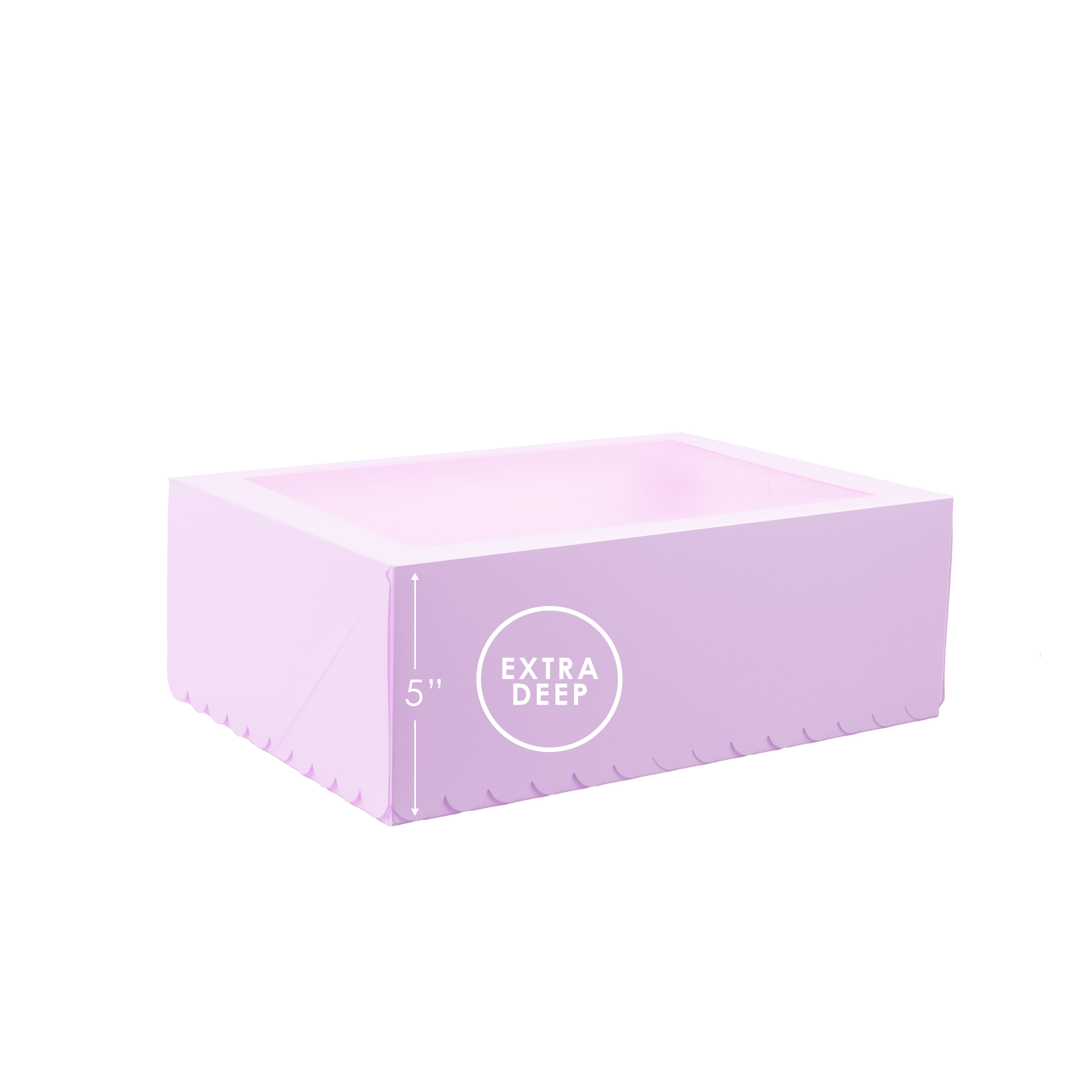 Papyrus Scalloped Tall Cupcake Box 12 Hole Pastel Lilac