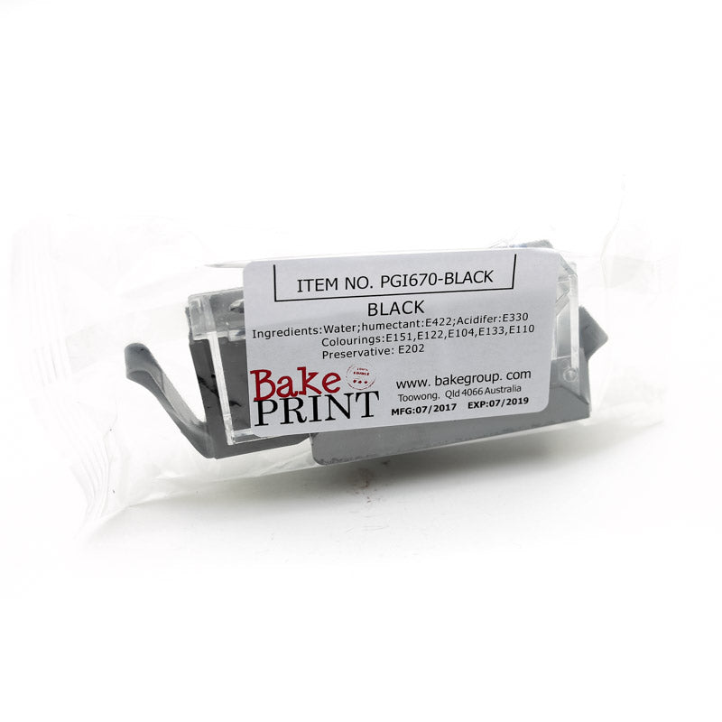 Bake Print New 670 Edible Ink Cartridge Black Large