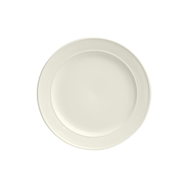 Duraceram Astra Round Plate - Double Ridge (255mm Ø - Ivory)