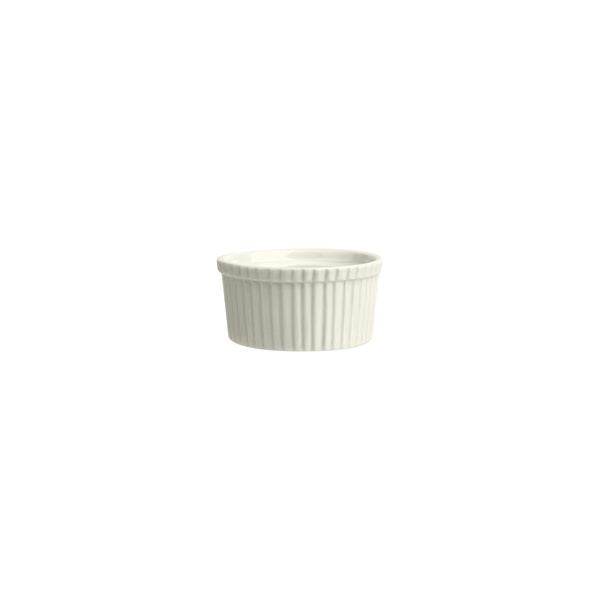 Duraceram Ivory Souffle Dish - Ribbed (102mm Ø)