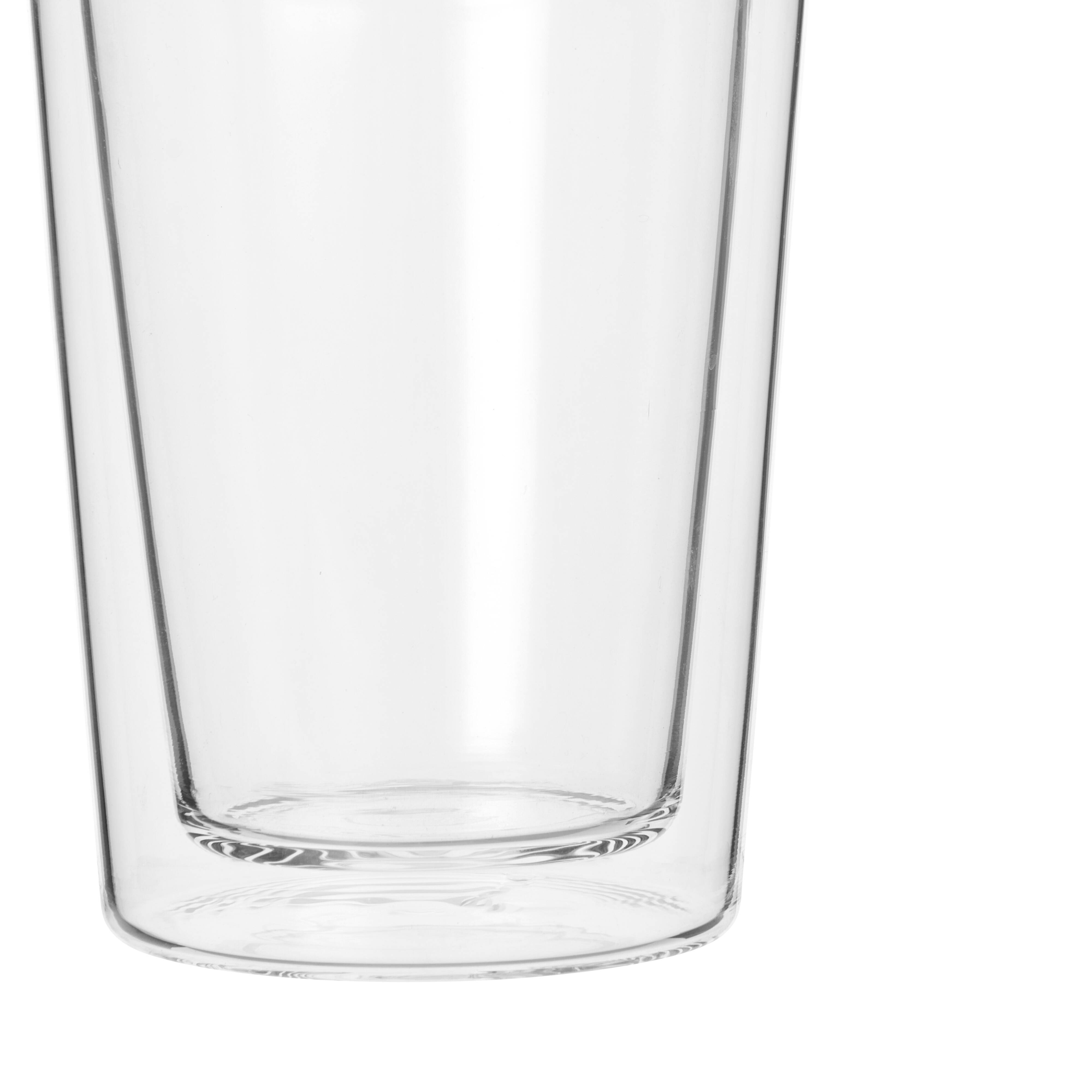 Leaf & Bean Double Wall Glass 330ml 2 Piece Set Clear