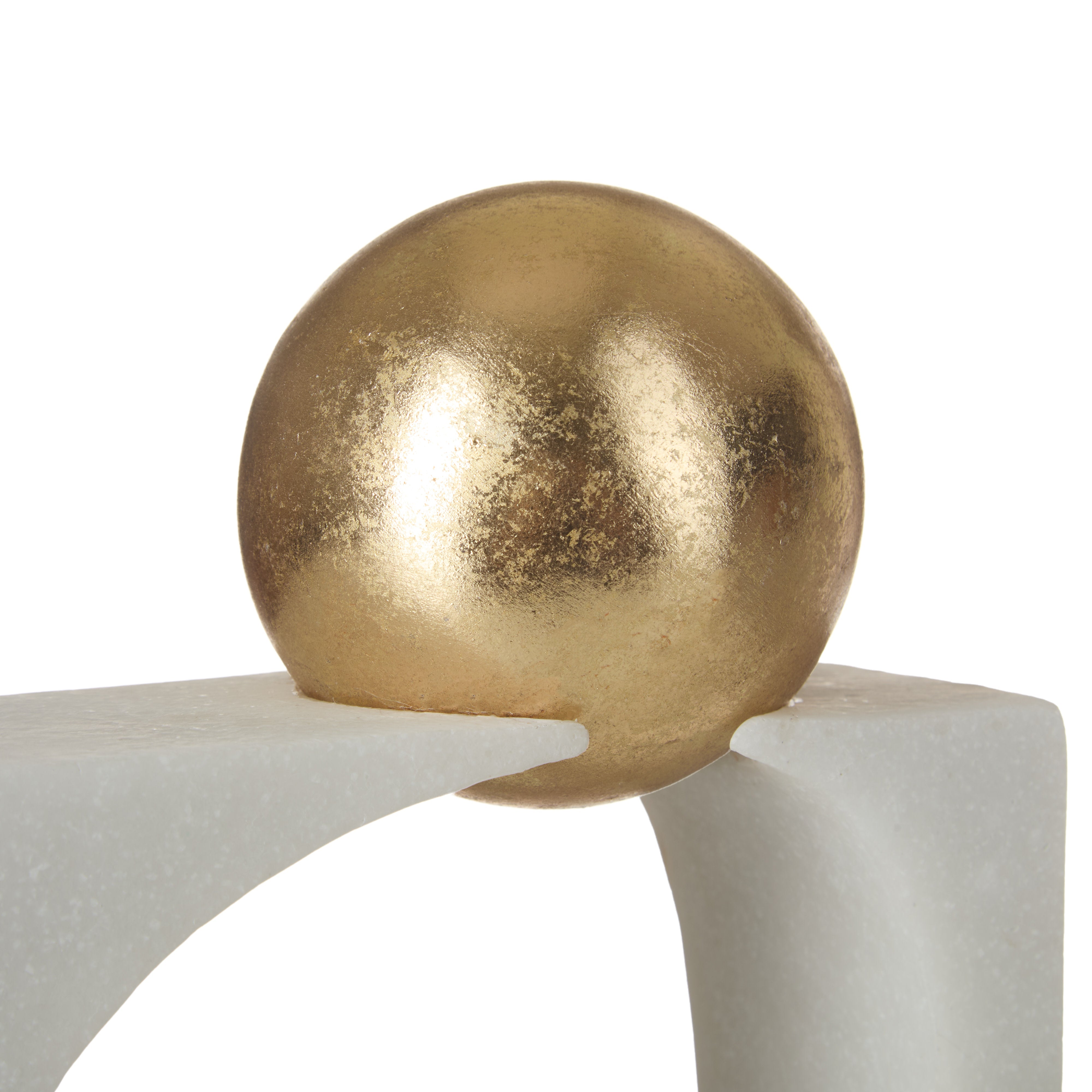 Amalfi Frette Sculpture Tall White & Gold