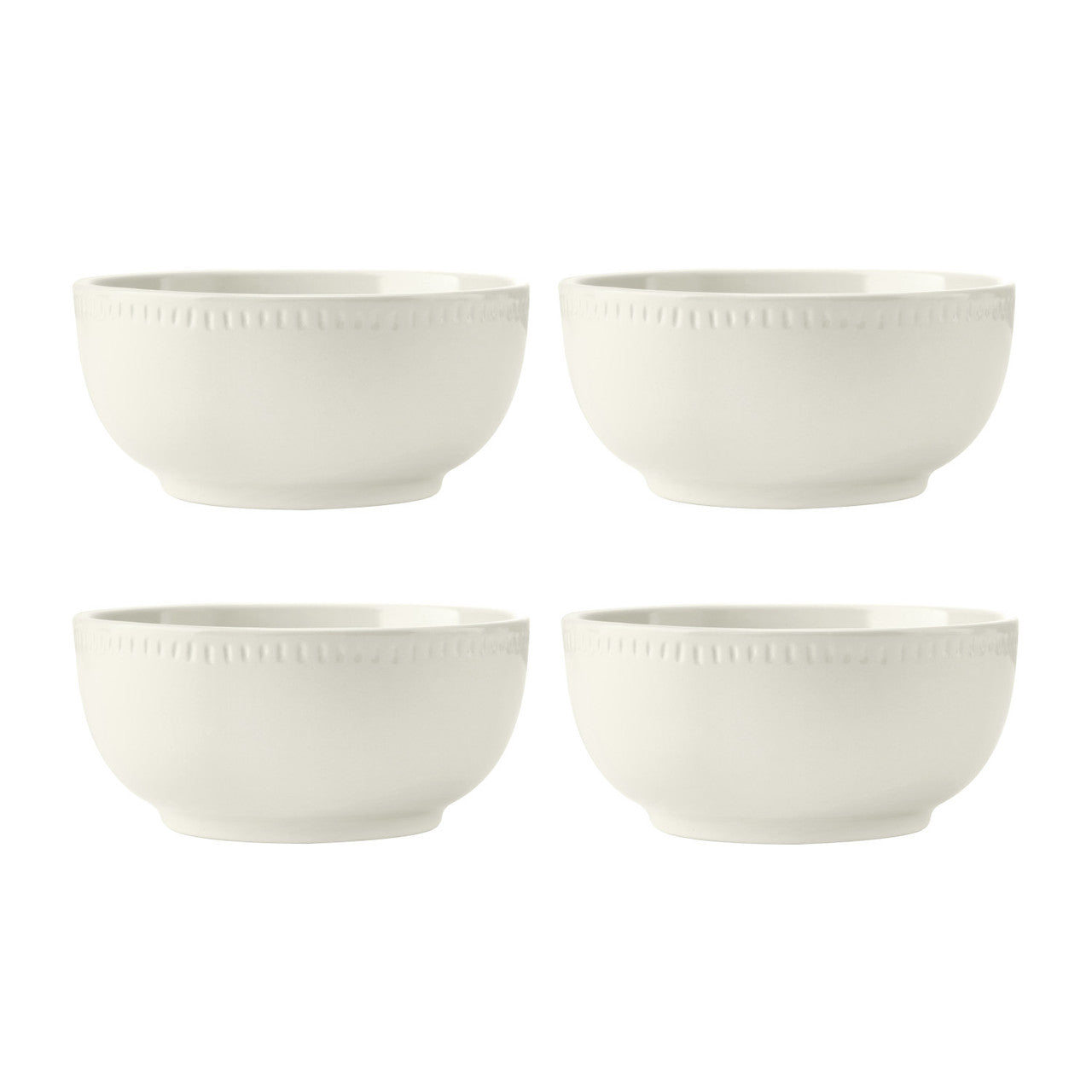 Mikasa Cranborne Stoneware Cereal Bowl Set 4 Piece 15cm (Cream)