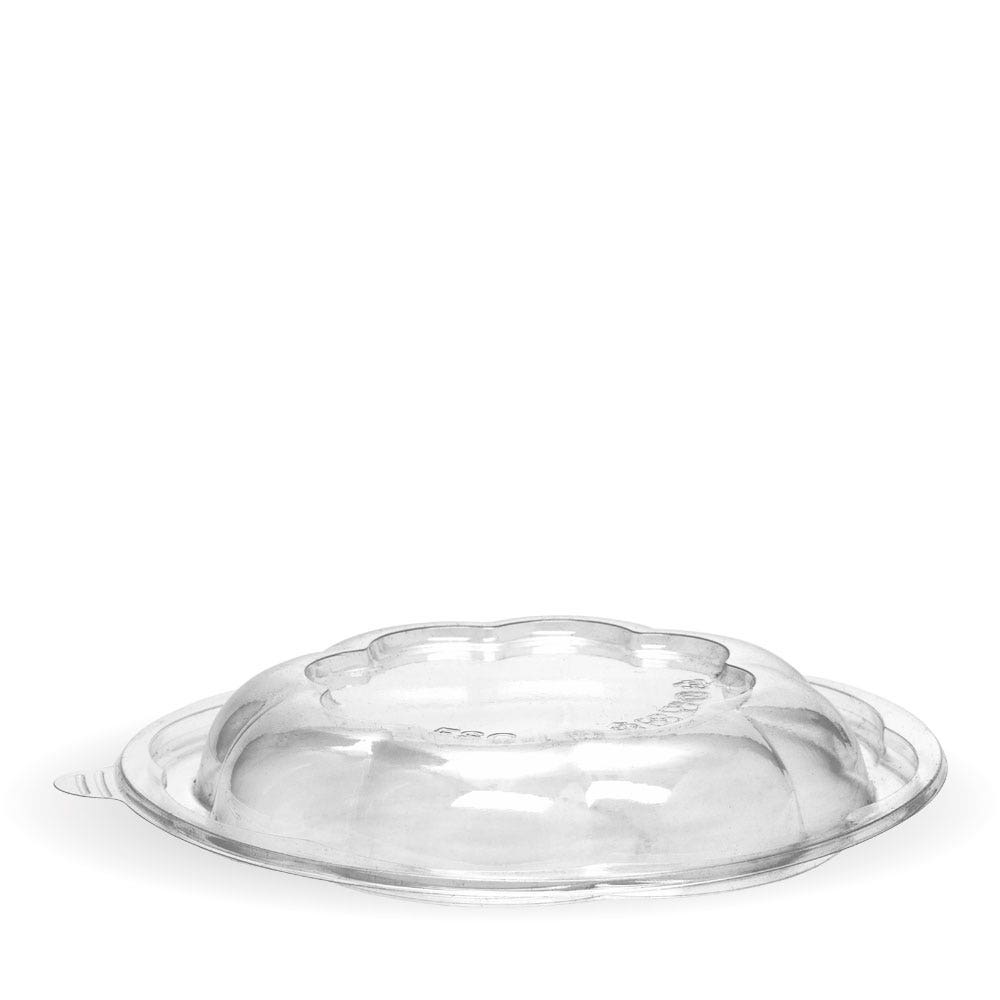 BioPak 840 & 1,080ml / 24 & 32oz Clear Salad BioBowl Lid