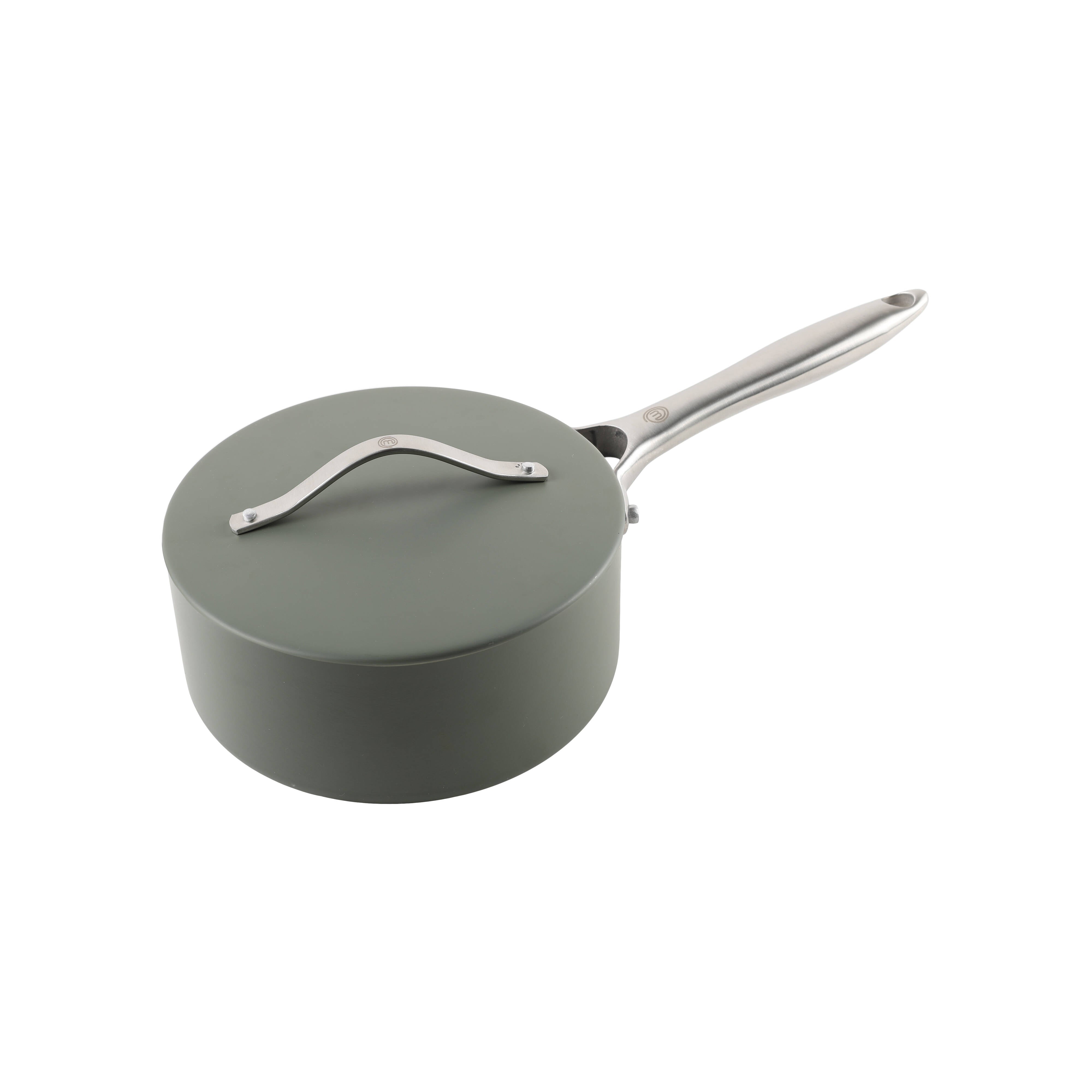 MasterChef Sage Elementa Saucepan with Lid 16cm Sage & Cream