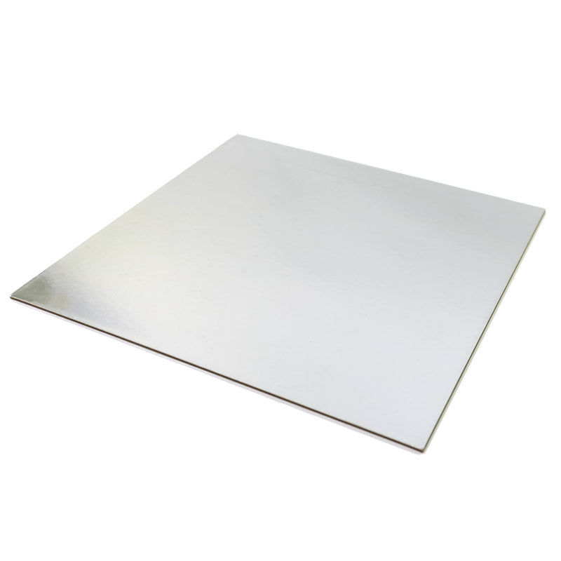 Bake Group Foil Cake Card Board Square Silver 8in