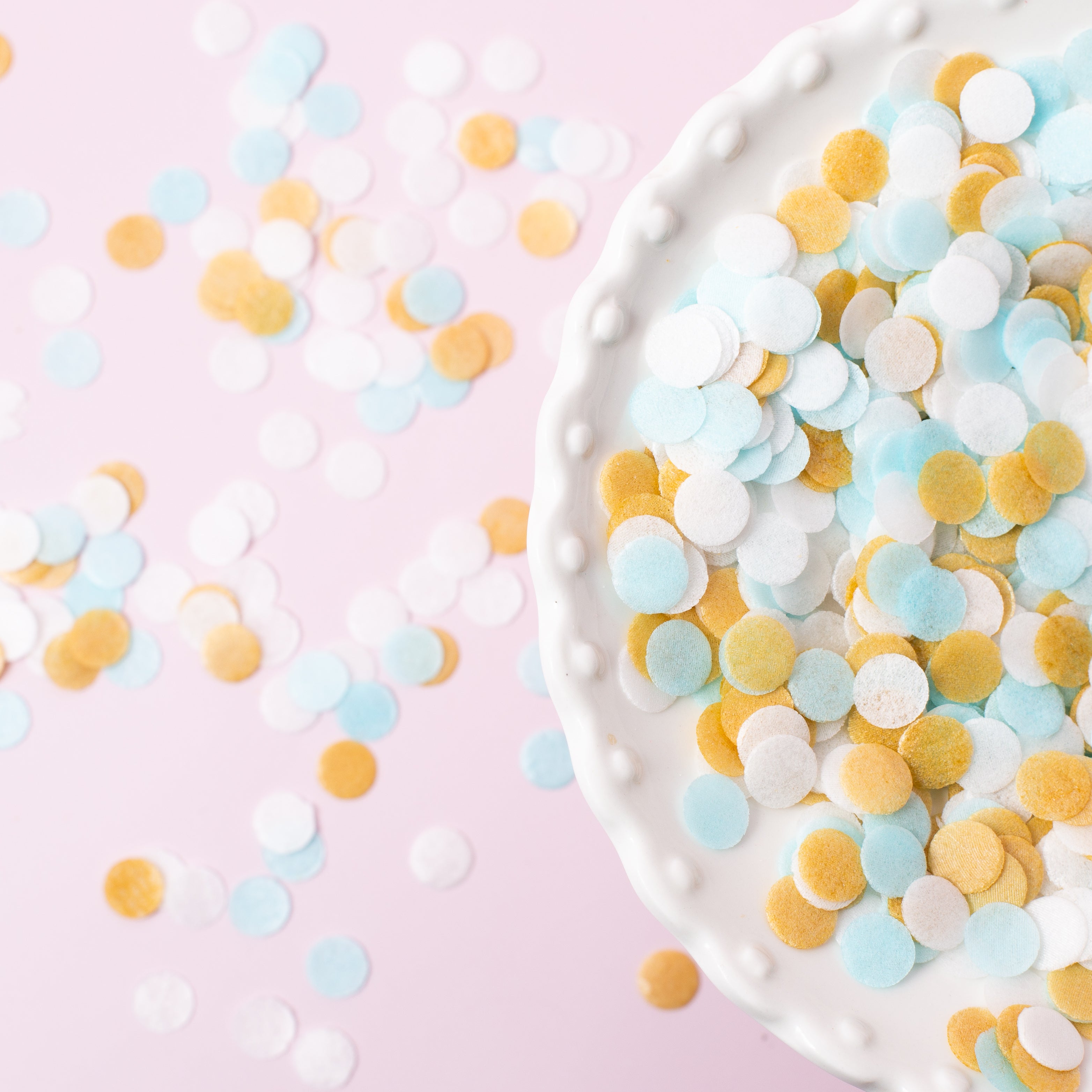 Sprinks Wafer Confetti Decorations Blue & White & Gold 9g