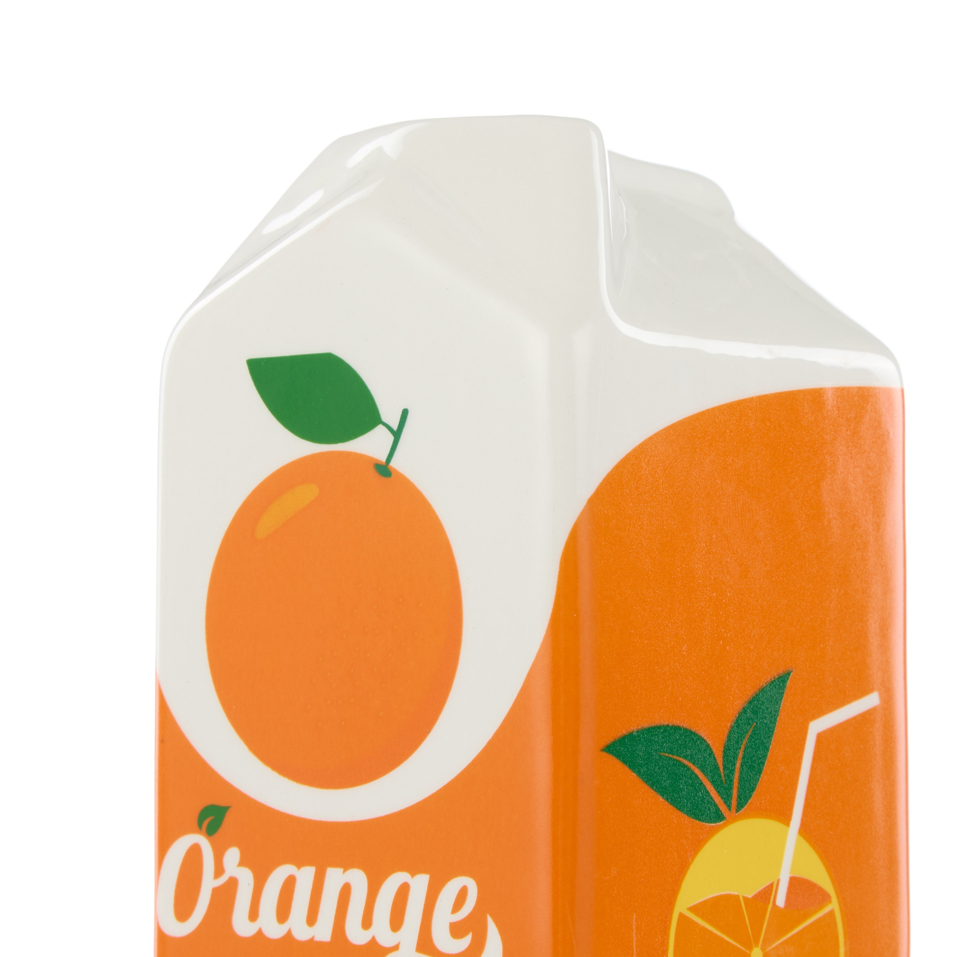 Emporium Lewis Orange Juice Carton Vessel Orange Multi-Coloured