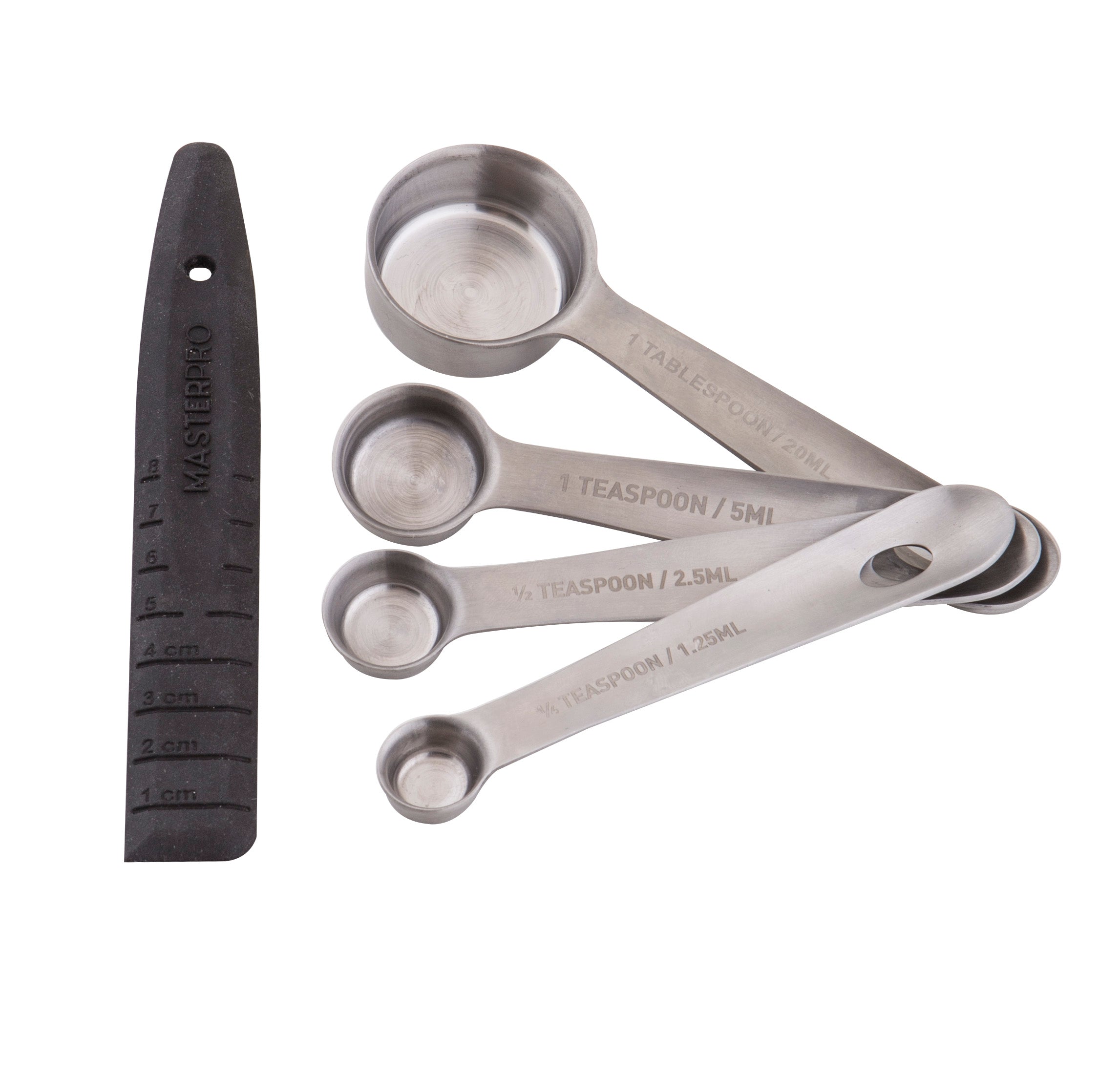 MasterPro Professional Measuring Spoons with Leveller 5 Piece Set
