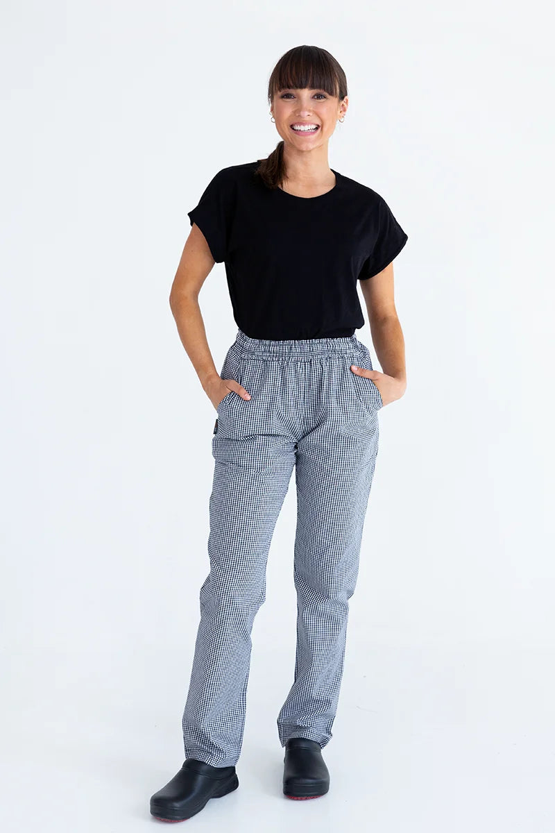Aussie Chef Womens Traditional Check Pants - Size 16