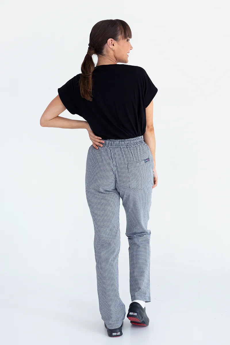 Aussie Chef Womens Traditional Check Pants - Size 12