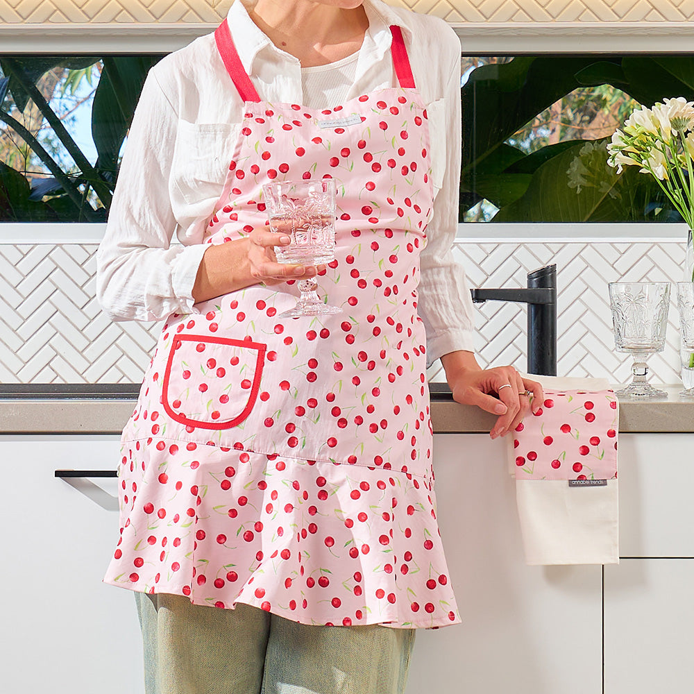 Annabel Trends Cotton Hostess Apron Cherrylicious