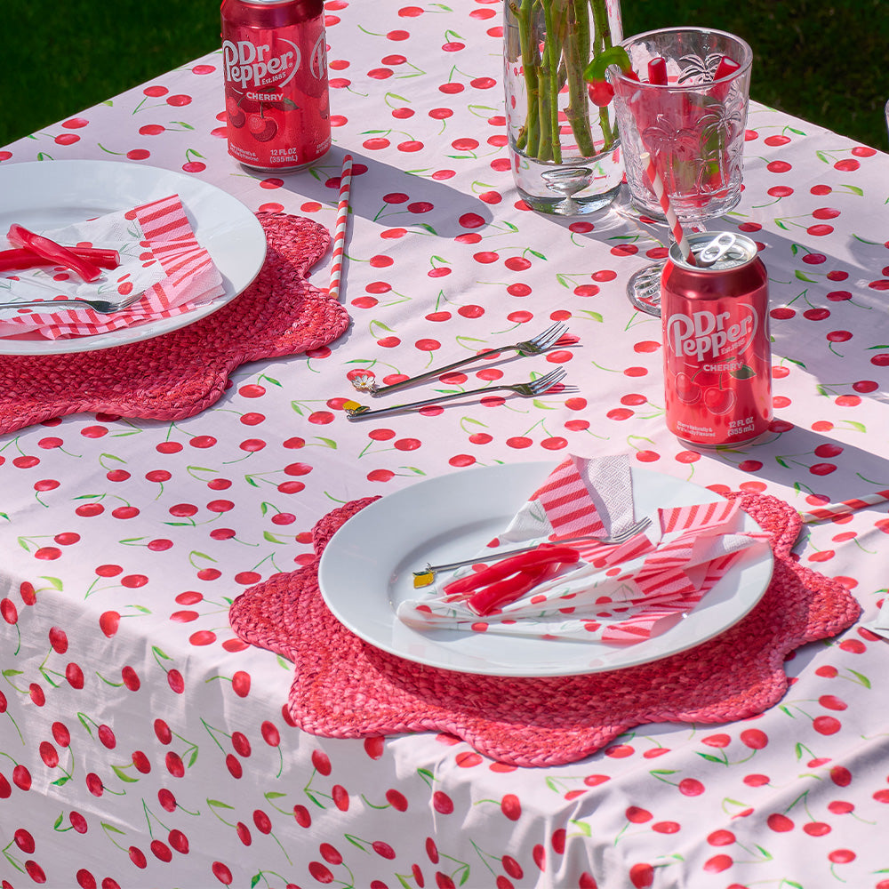 Annabel Trends Cotton Tablecloth Cherrylicious Large 140cm x 300cm