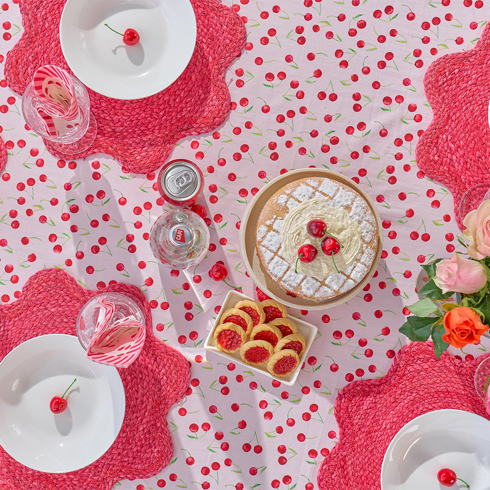 Annabel Trends Cotton Tablecloth Cherrylicious Medium 140cm x 240cm