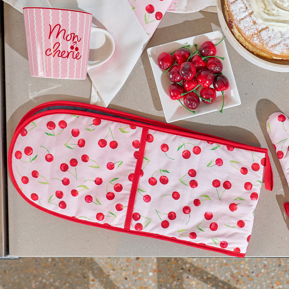 Annabel Trends Cotton Double Oven Mitt Cherrylicious