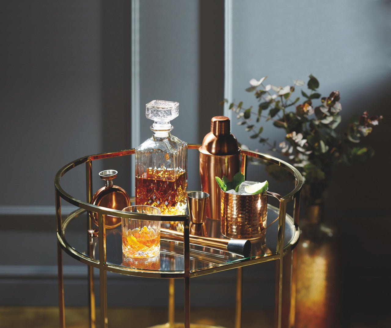 BarCraft Cut Glass Effect 900ml Decanter Set