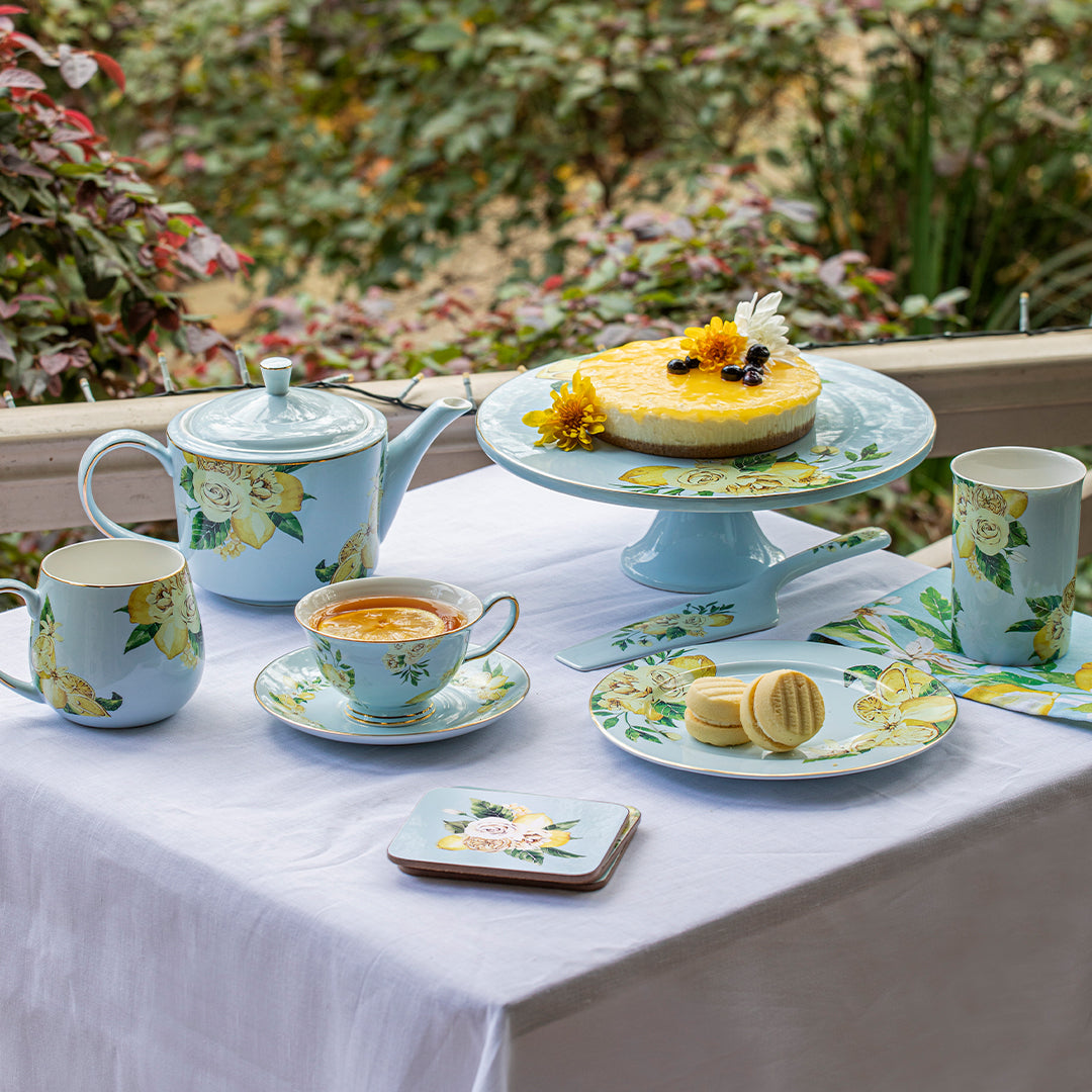 Ashdene Citrus Blooms Teapot & 2 Teacup Set