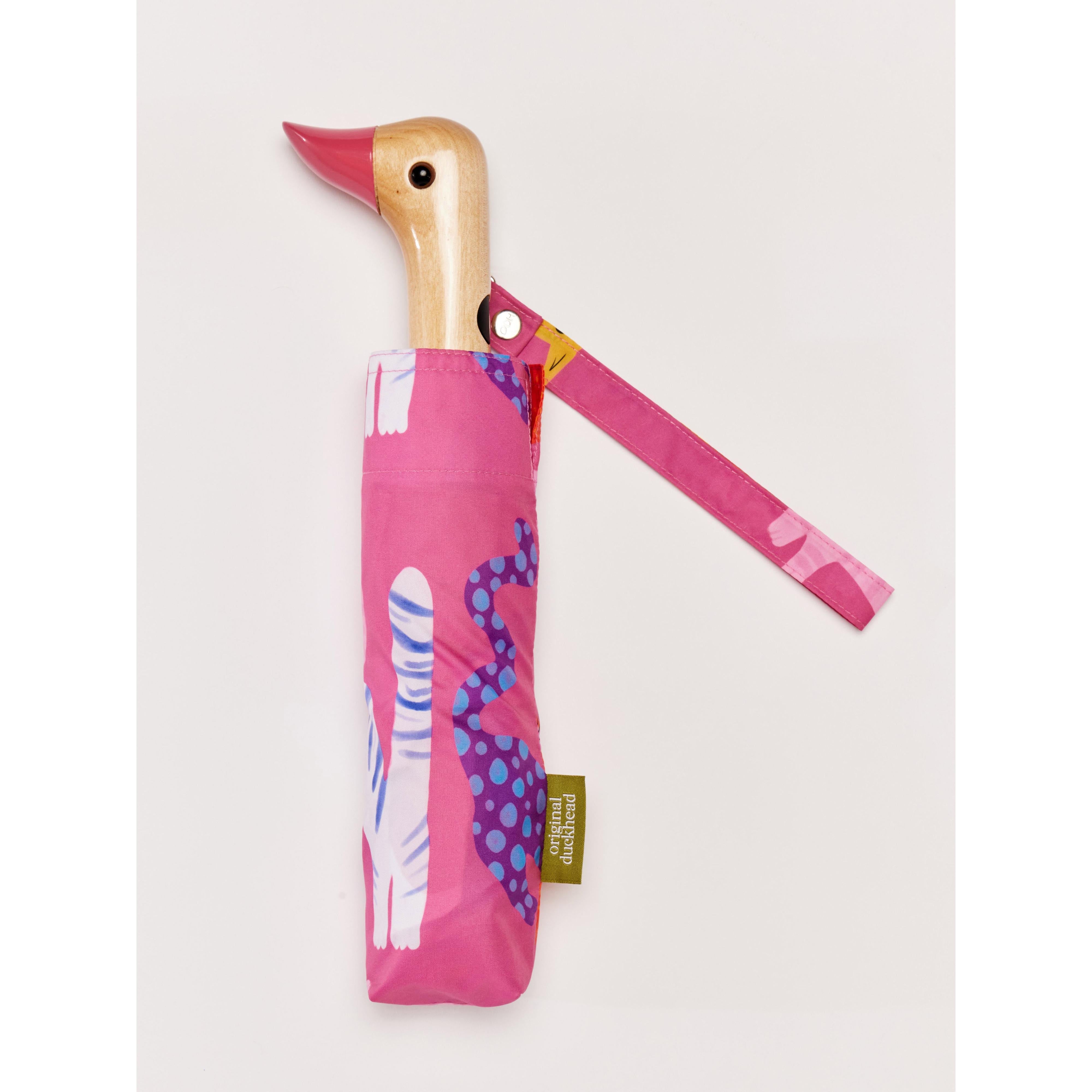 Original Duckhead Duck Umbrella Compact Arty Cats Fuchsia