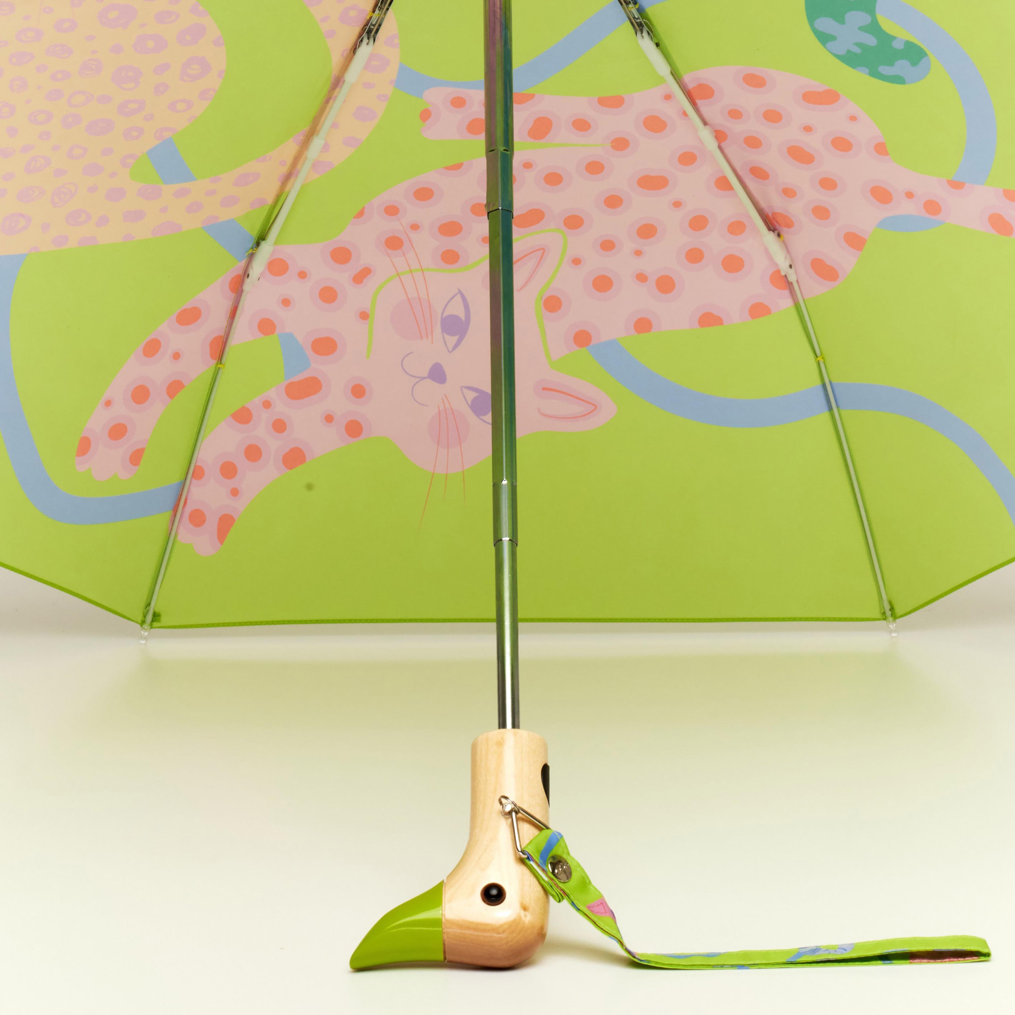 Original Duckhead Duck Umbrella Compact Arty Cats Lime