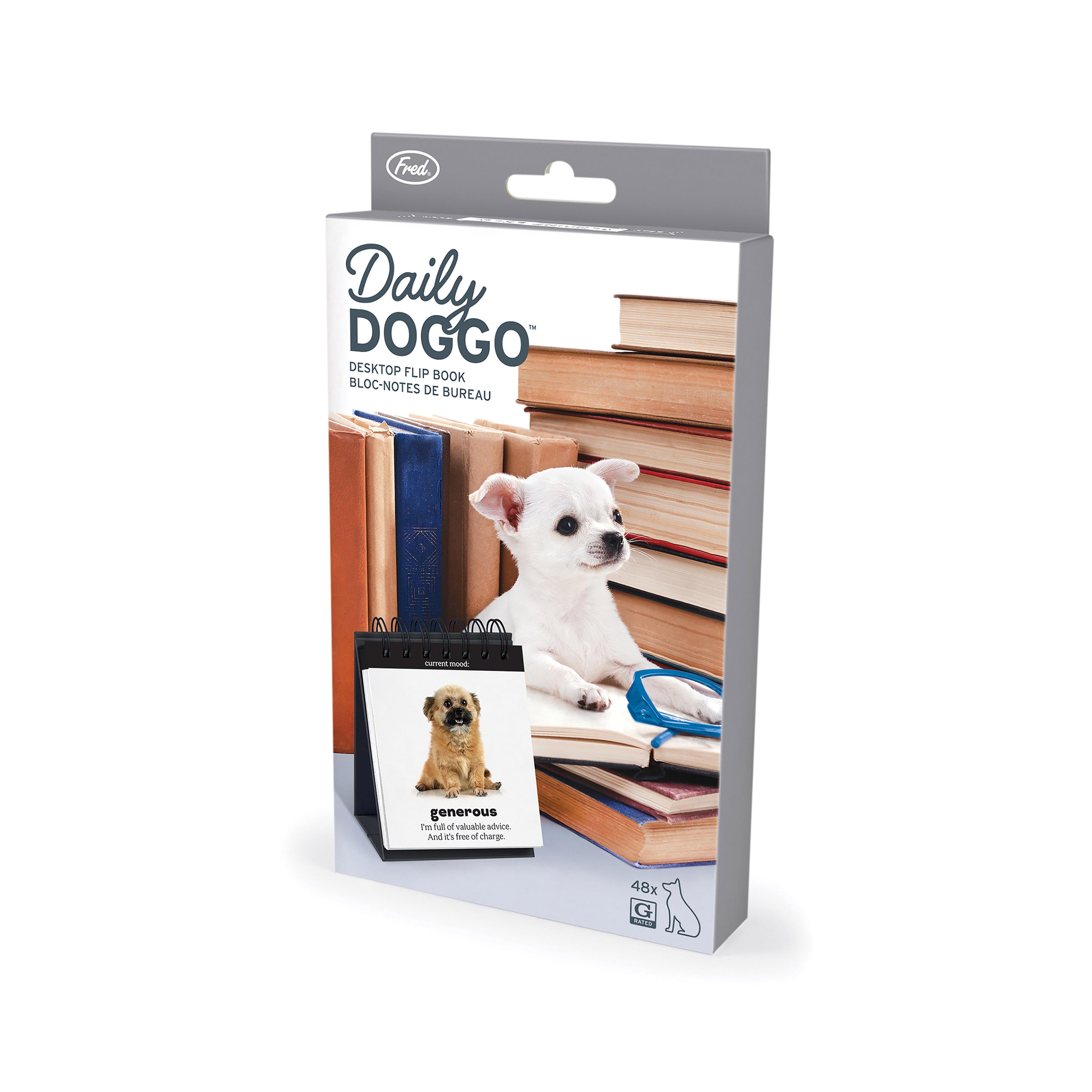 Fred Daily Doggo Desktop Flip Book Multi-Coloured