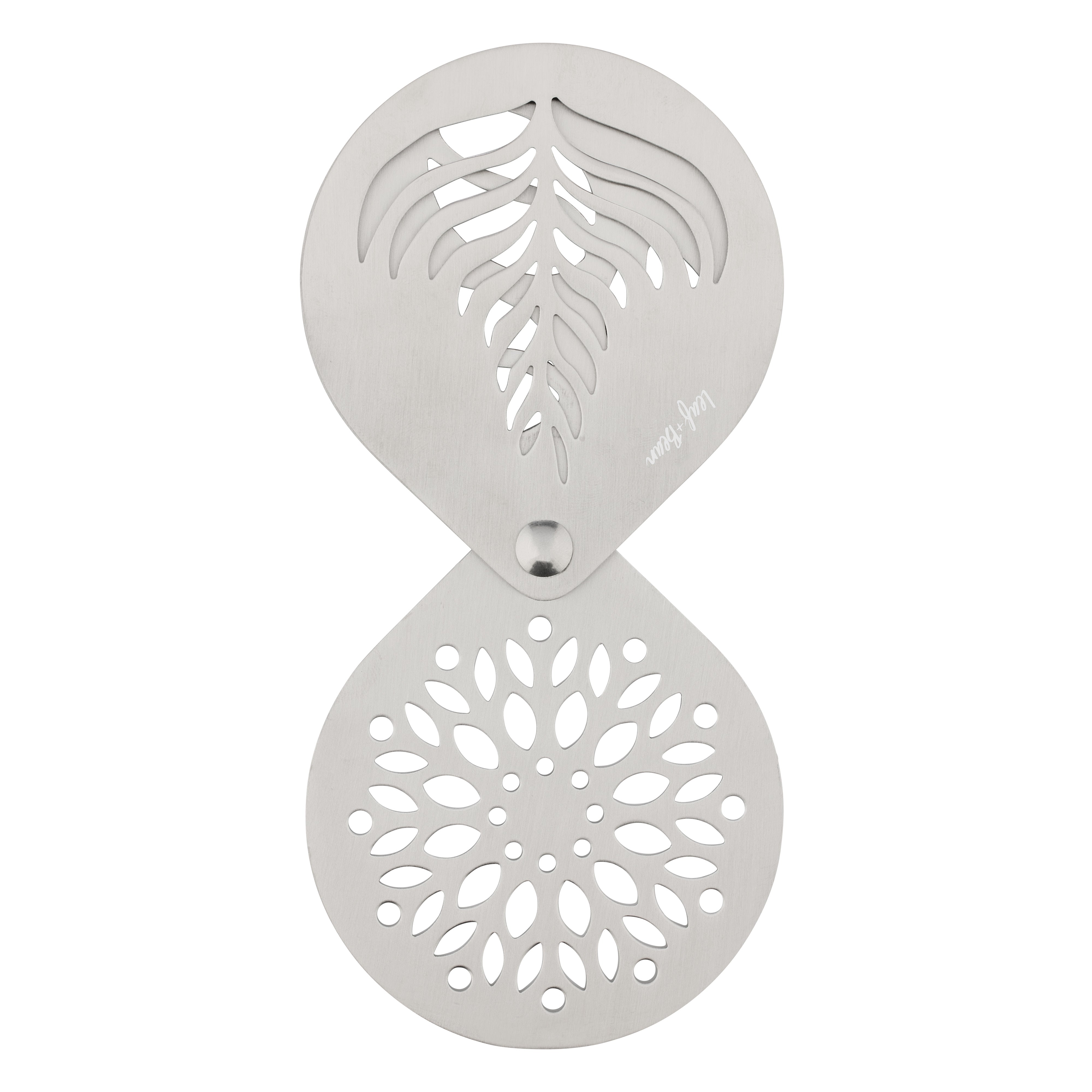 Leaf & Bean Stainless Steel Coffee Stencils 3 Piece Set Stainless Steel