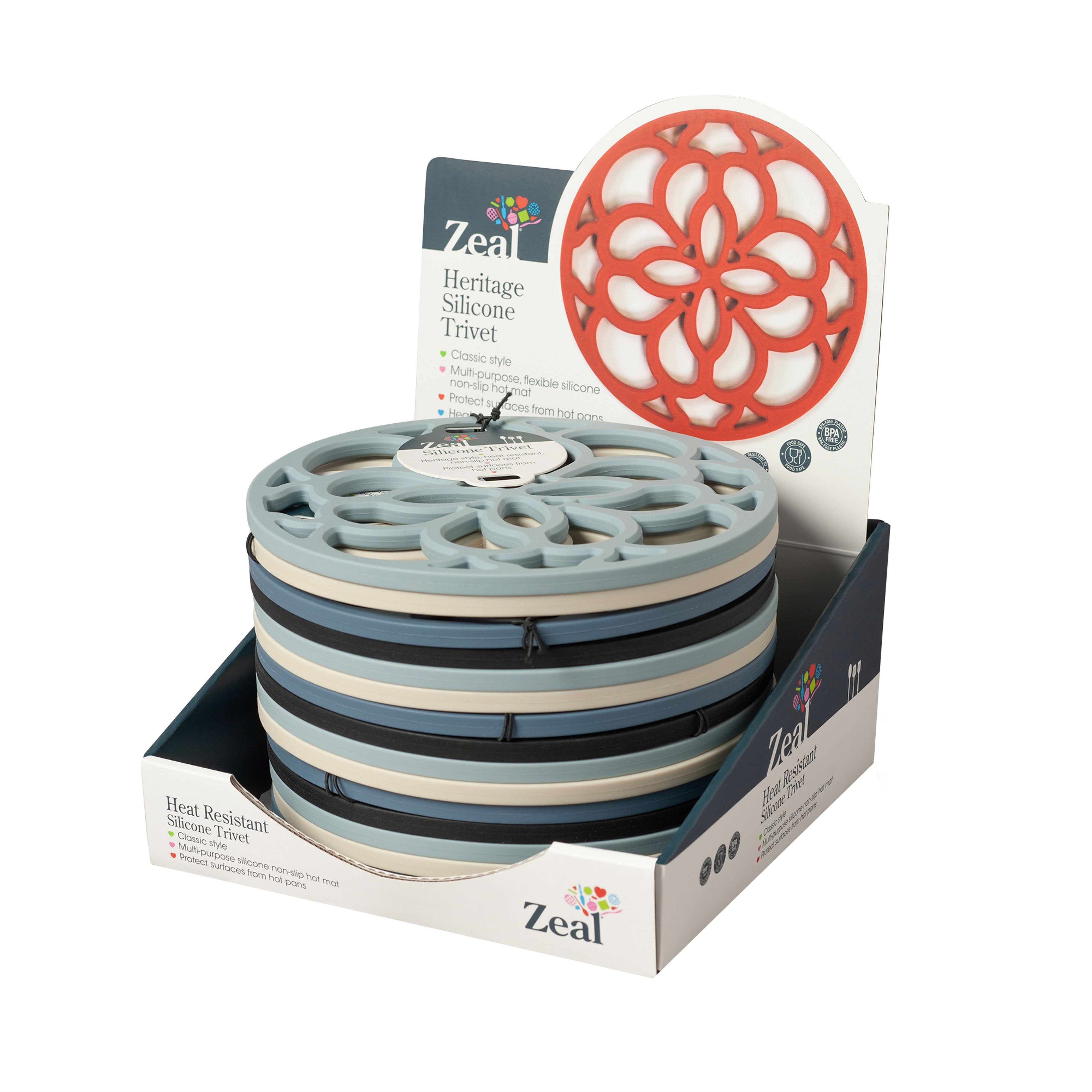 Zeal Silicone Circular Trivet (Assorted Colours)