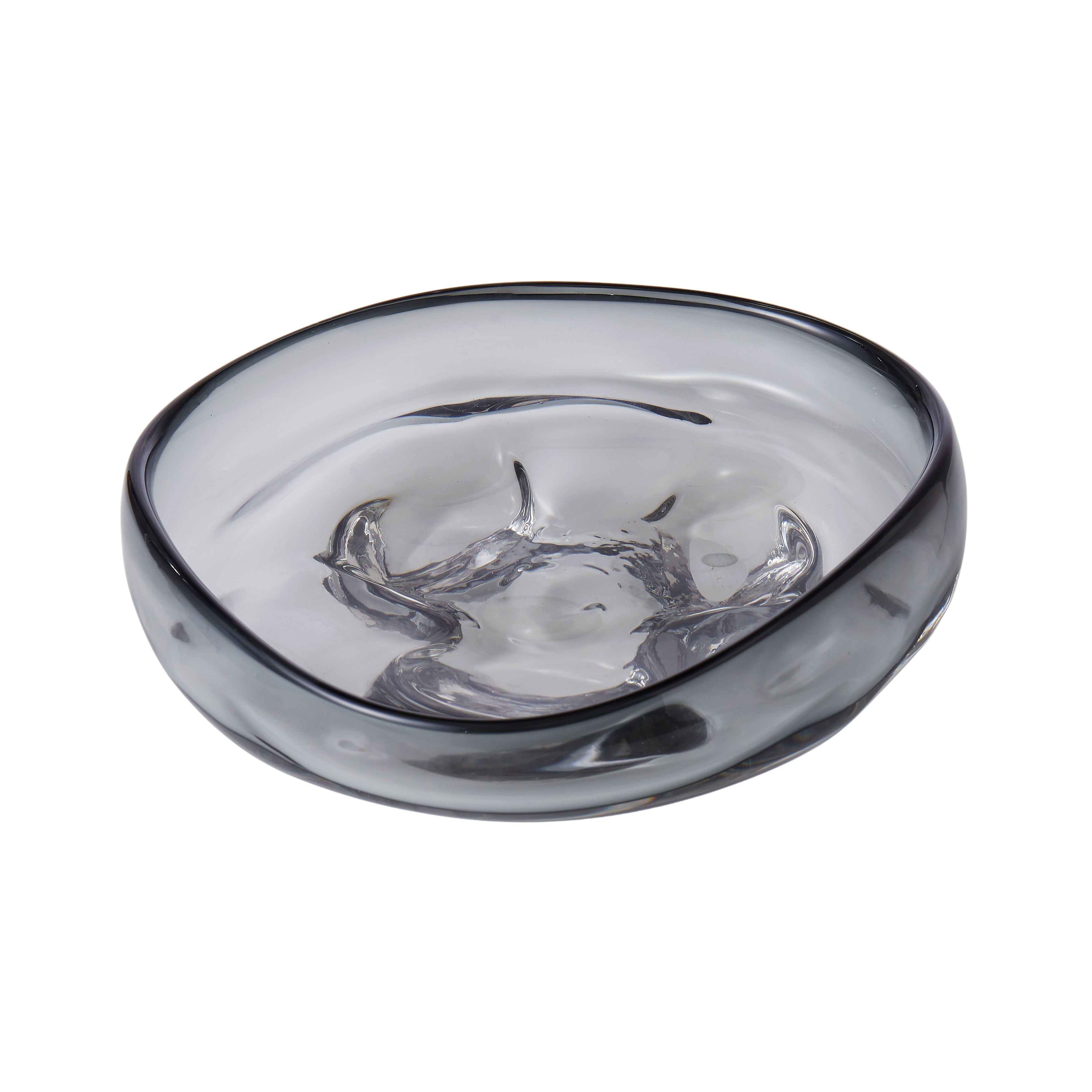 Grand Designs Organic Shape Shallow Bowl Small Smoke