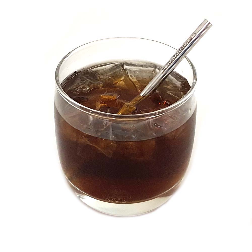 Activated Eco Stainless Steel 120mm Cocktail Straw - 24 Pack