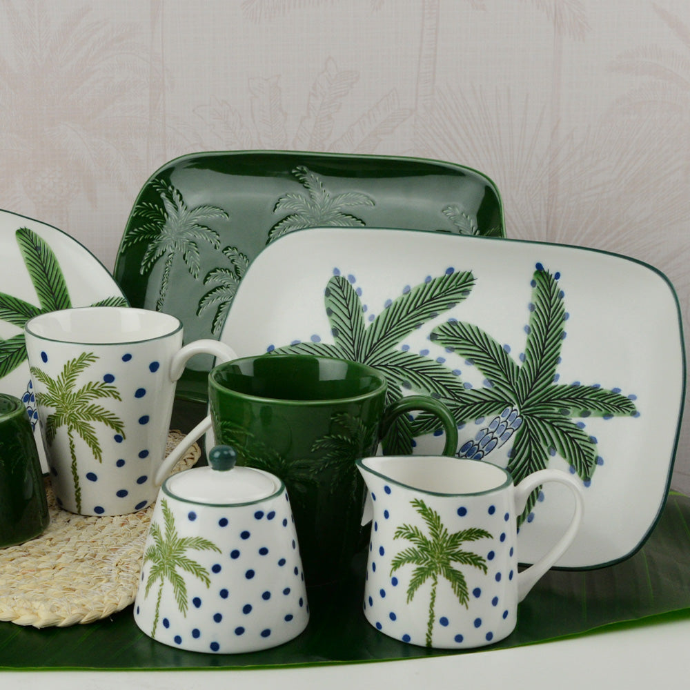 Annabel Trends Coconut Bay Milk & Sugar Set Green Palm