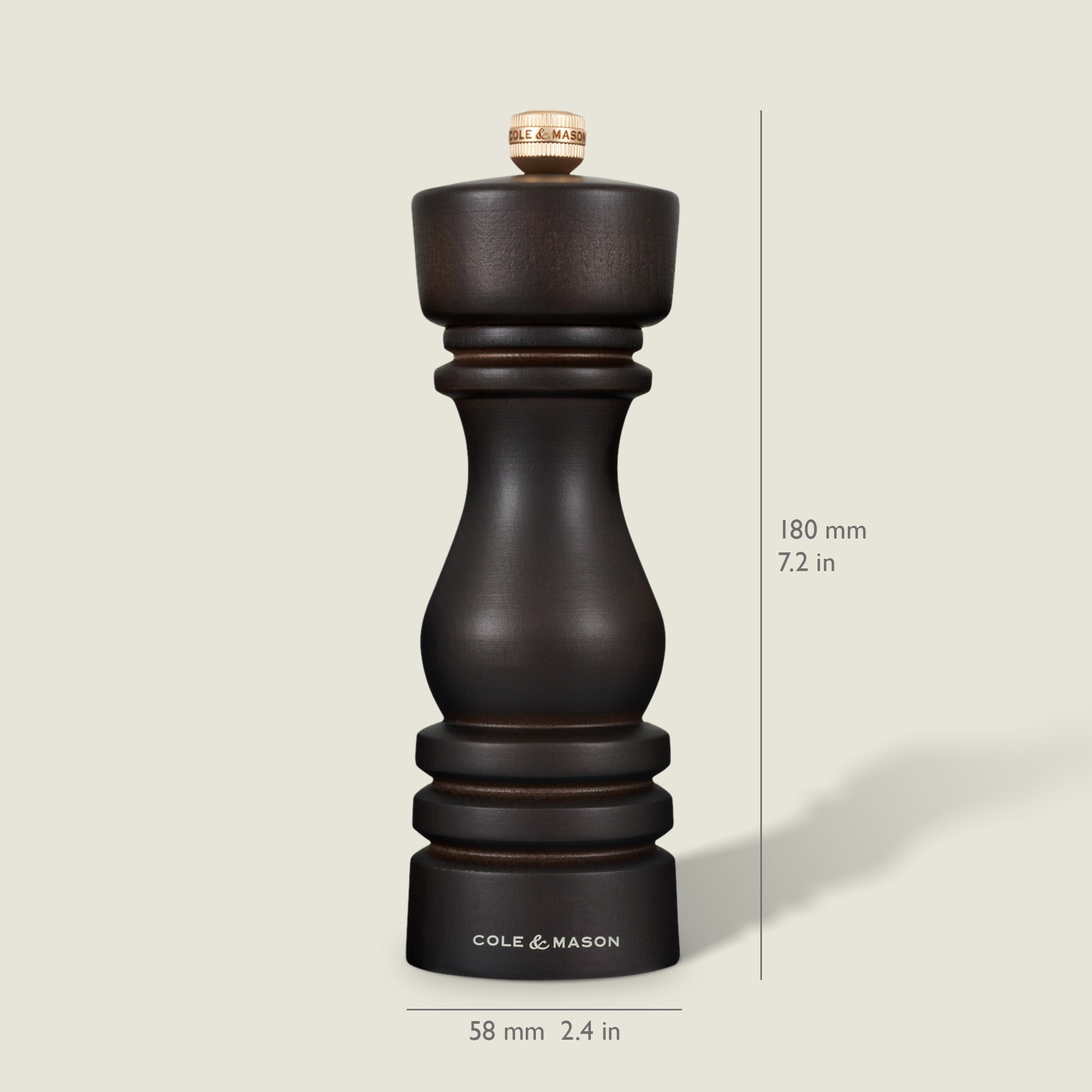 Cole & Mason London Pepper Mill 180mm Chocolate