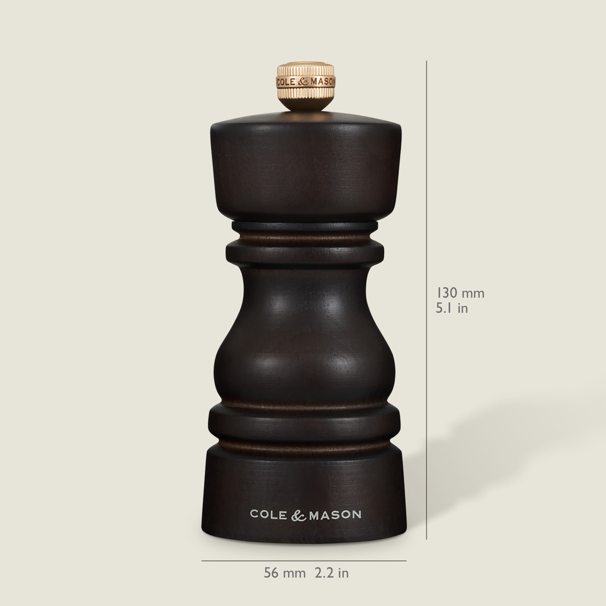 Cole & Mason London Pepper Mill 130mm Chocolate