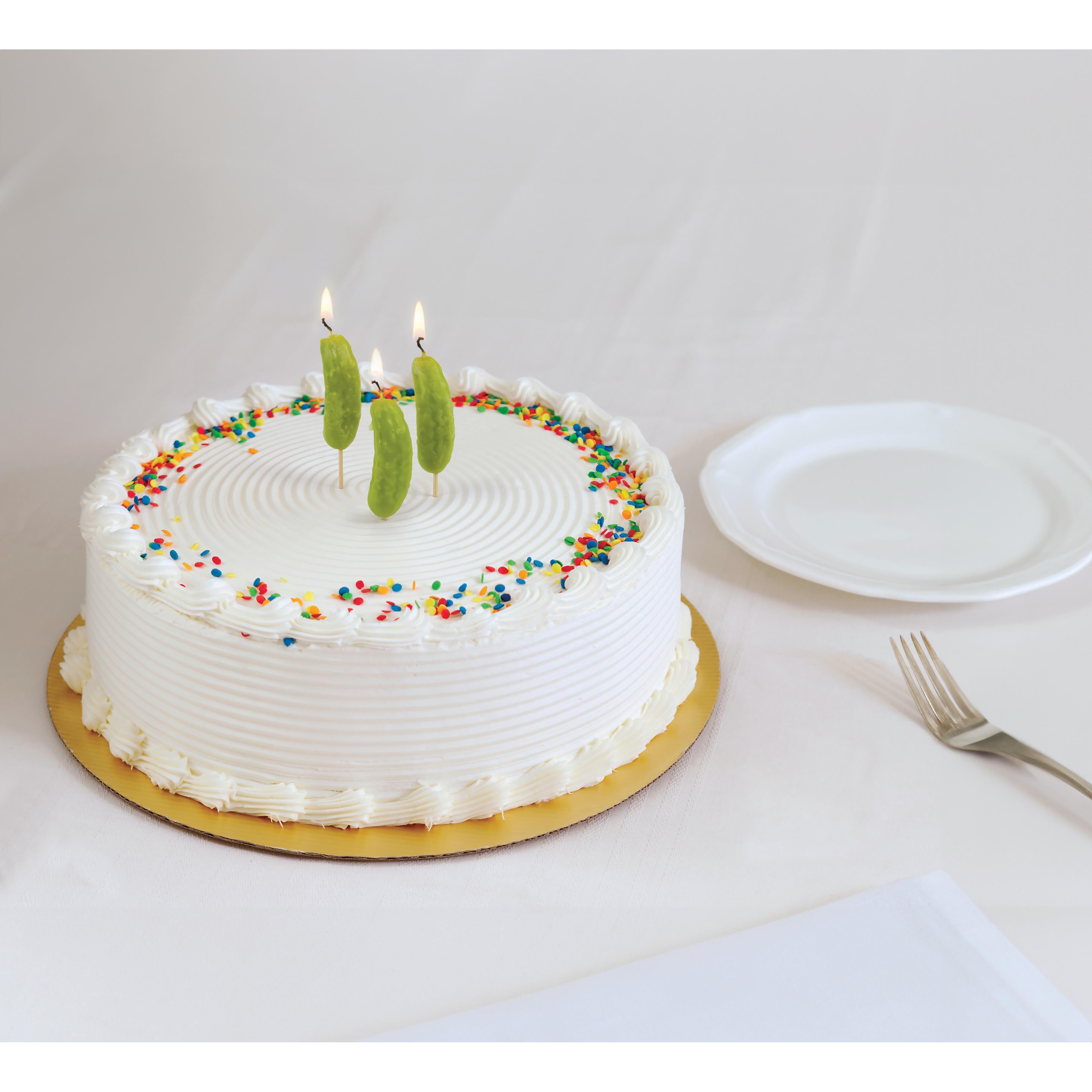 Fred Pickle Party Birthday Candles 6 Piece Set Green