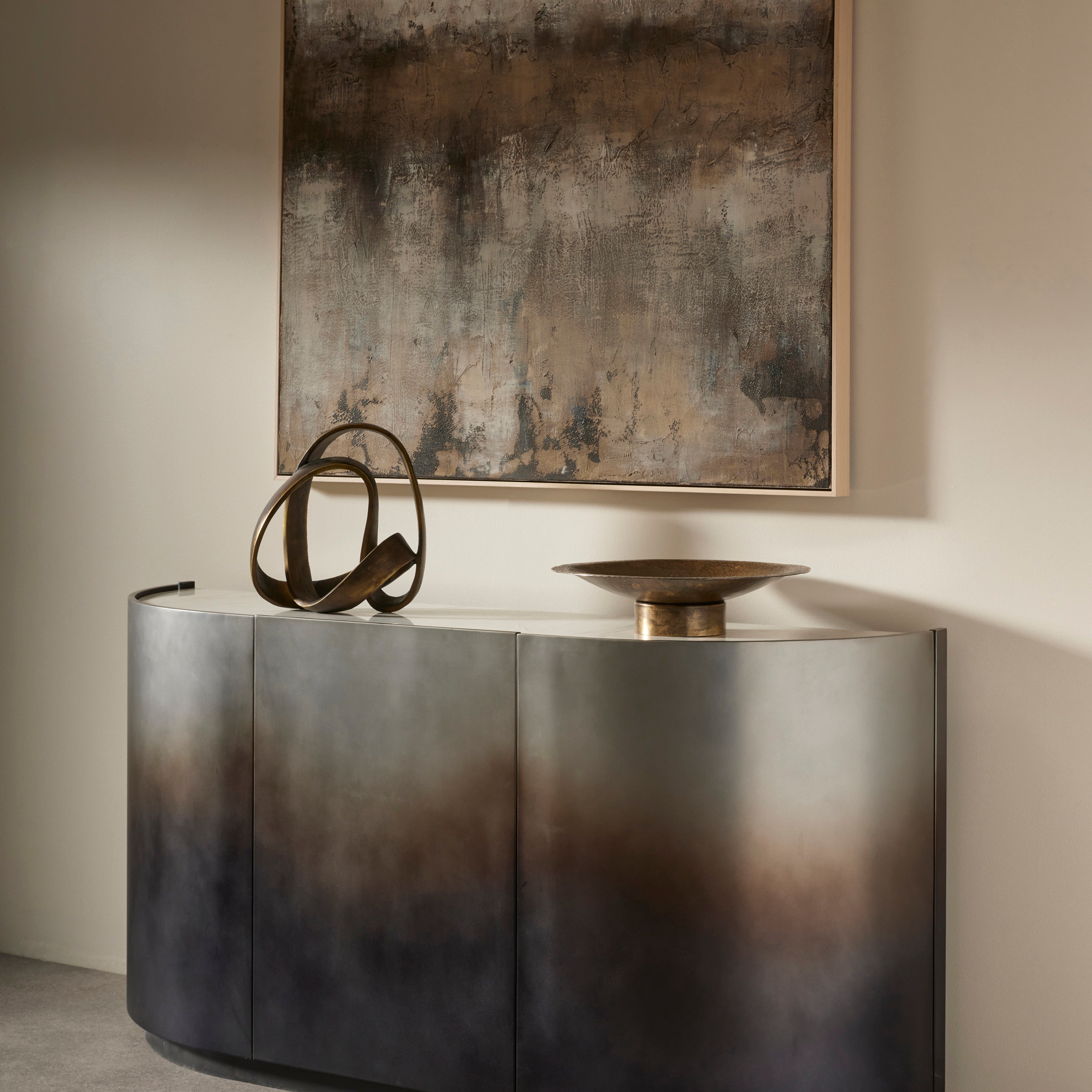 Grand Designs Jace Abstract Sculpture Antique Bronze