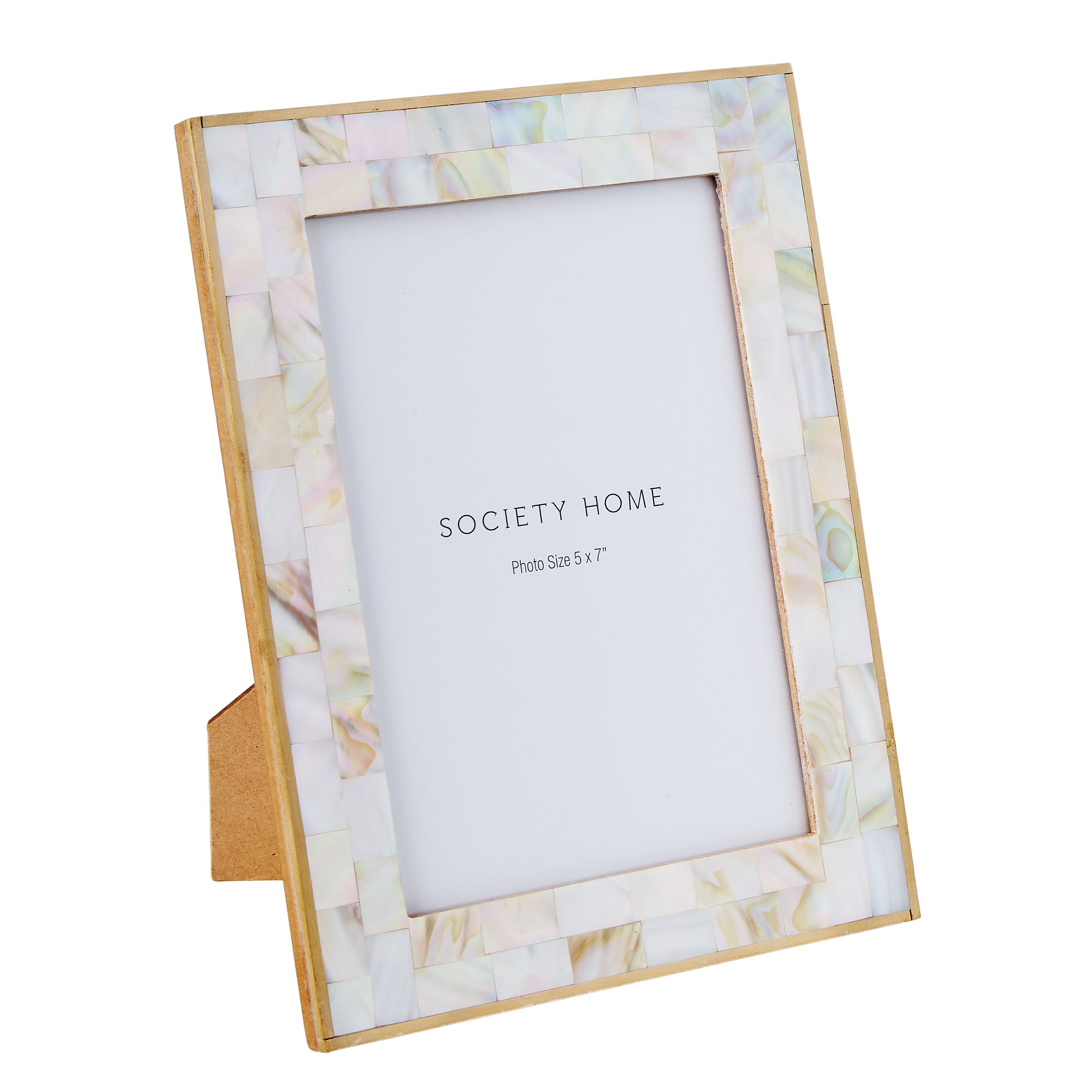 Society Home Mother of Pearl Inlay Photo Frame 5x7'' Natural